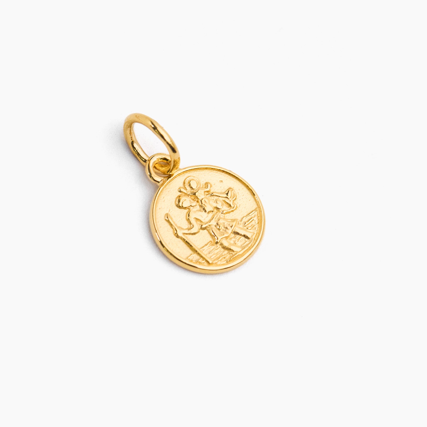 Gold St Christopher Charm