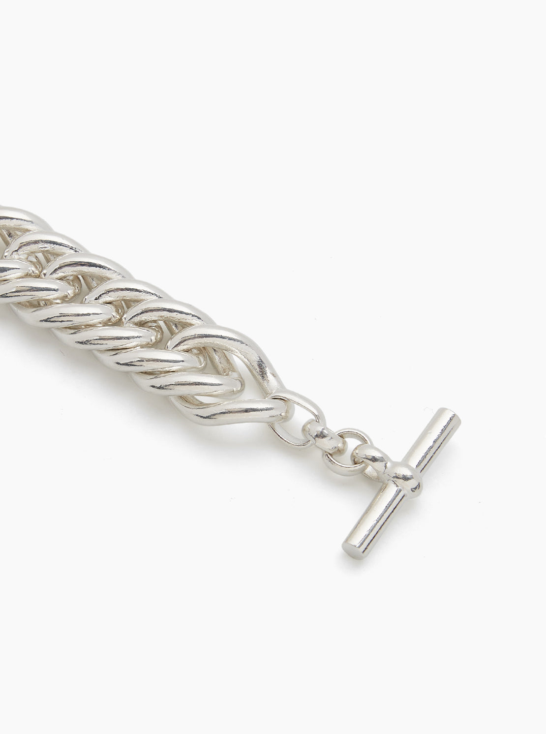 Giant Silver Plated Curb Chain Necklace