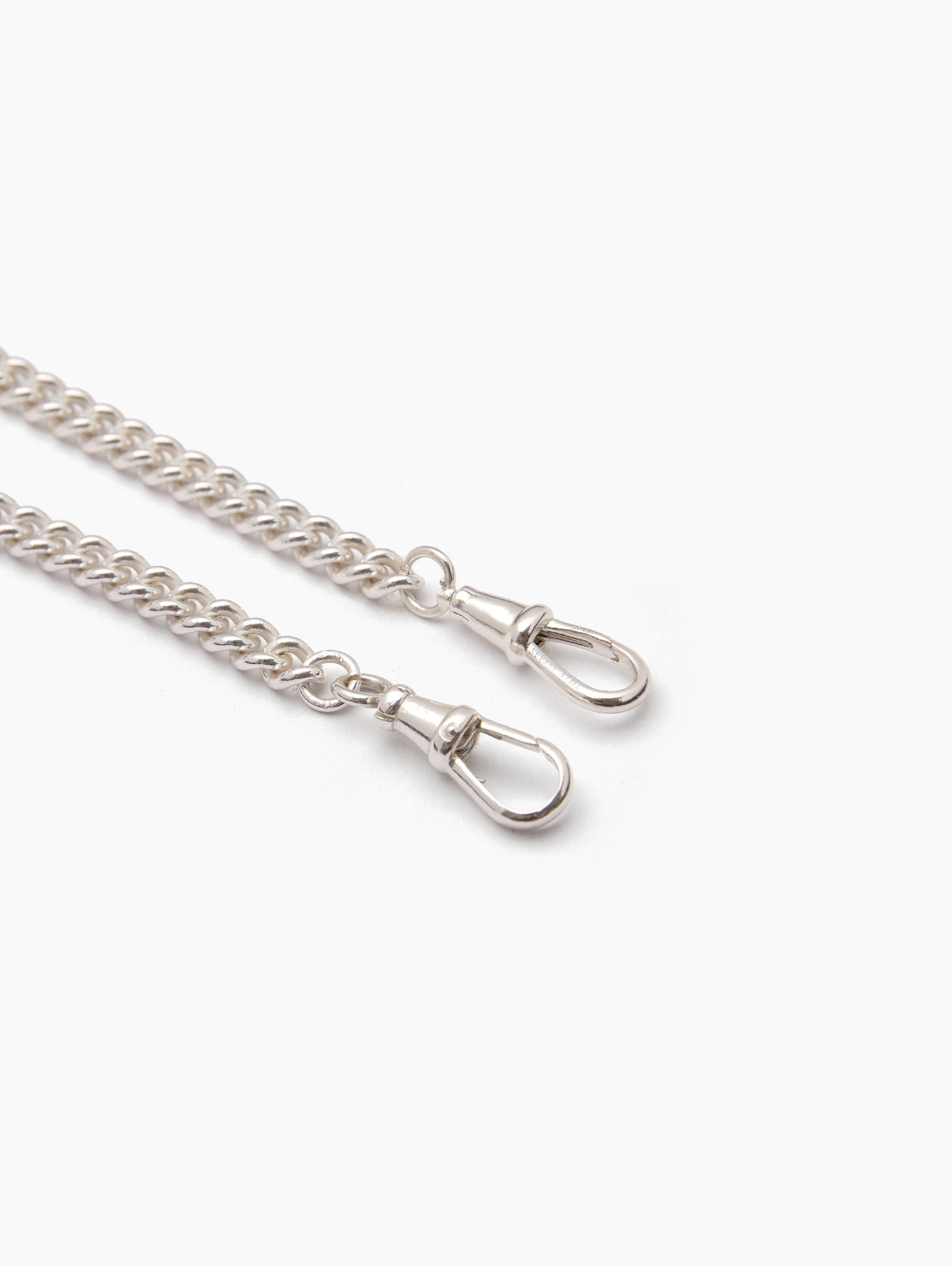 Slim Silver Curb Clipt Necklace