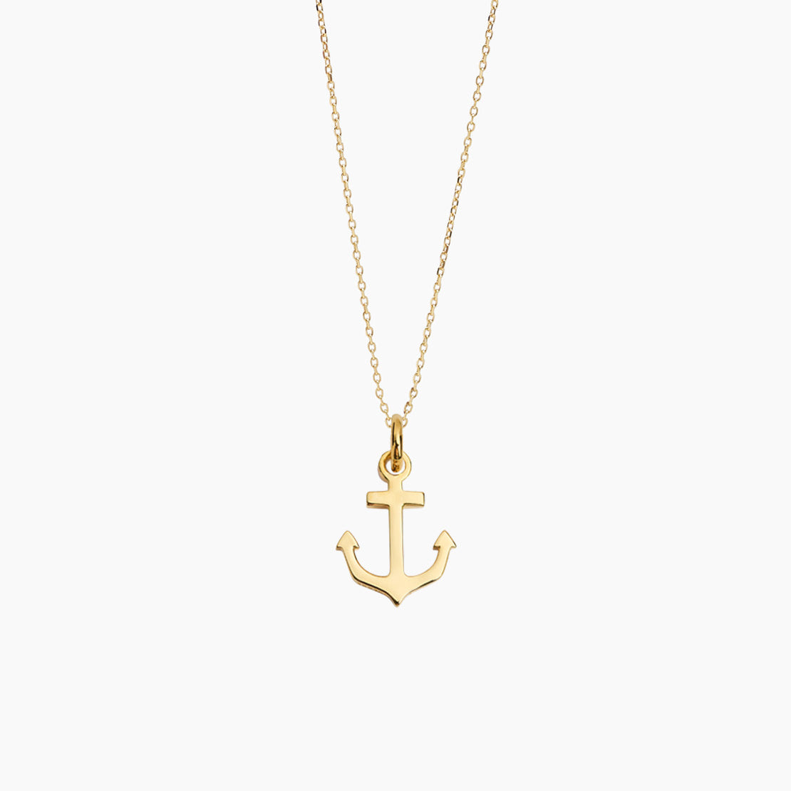 Small Gold Anchor on Trace Chain