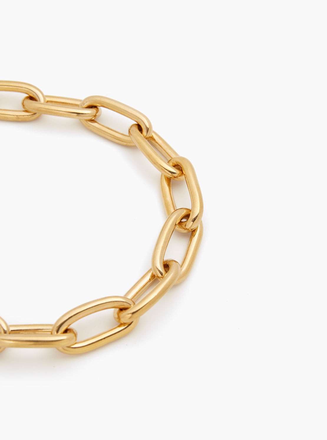 Large Gold Oval Chain Necklace