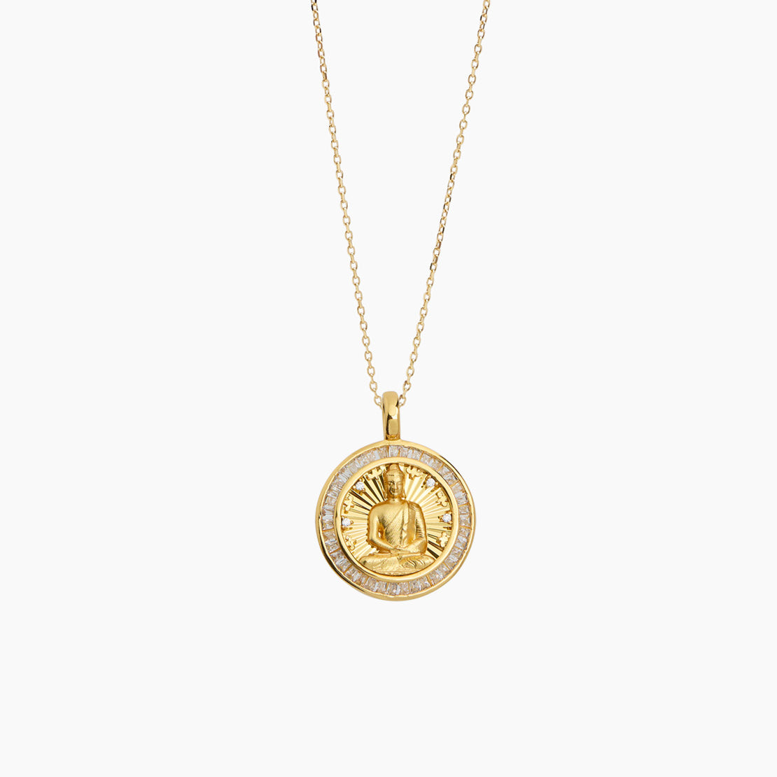 Gold Jewelled Buddha on Trace Chain