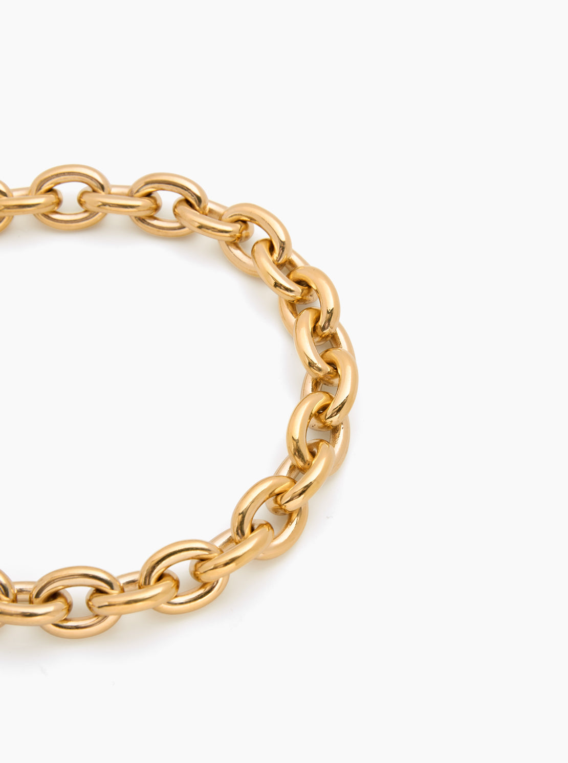 Large Gold Round Chain Necklace
