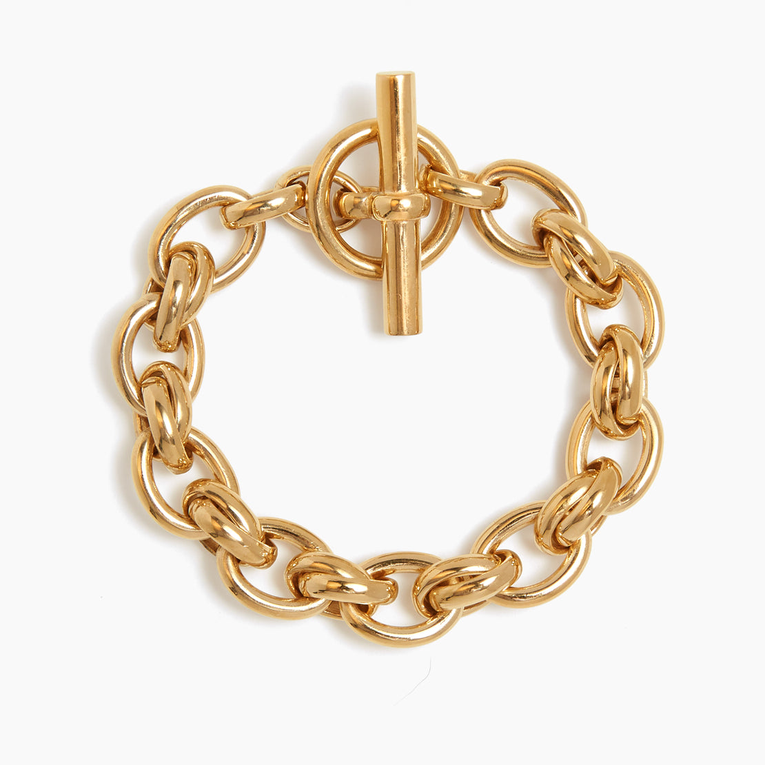 Large Gold Double Linked Bracelet