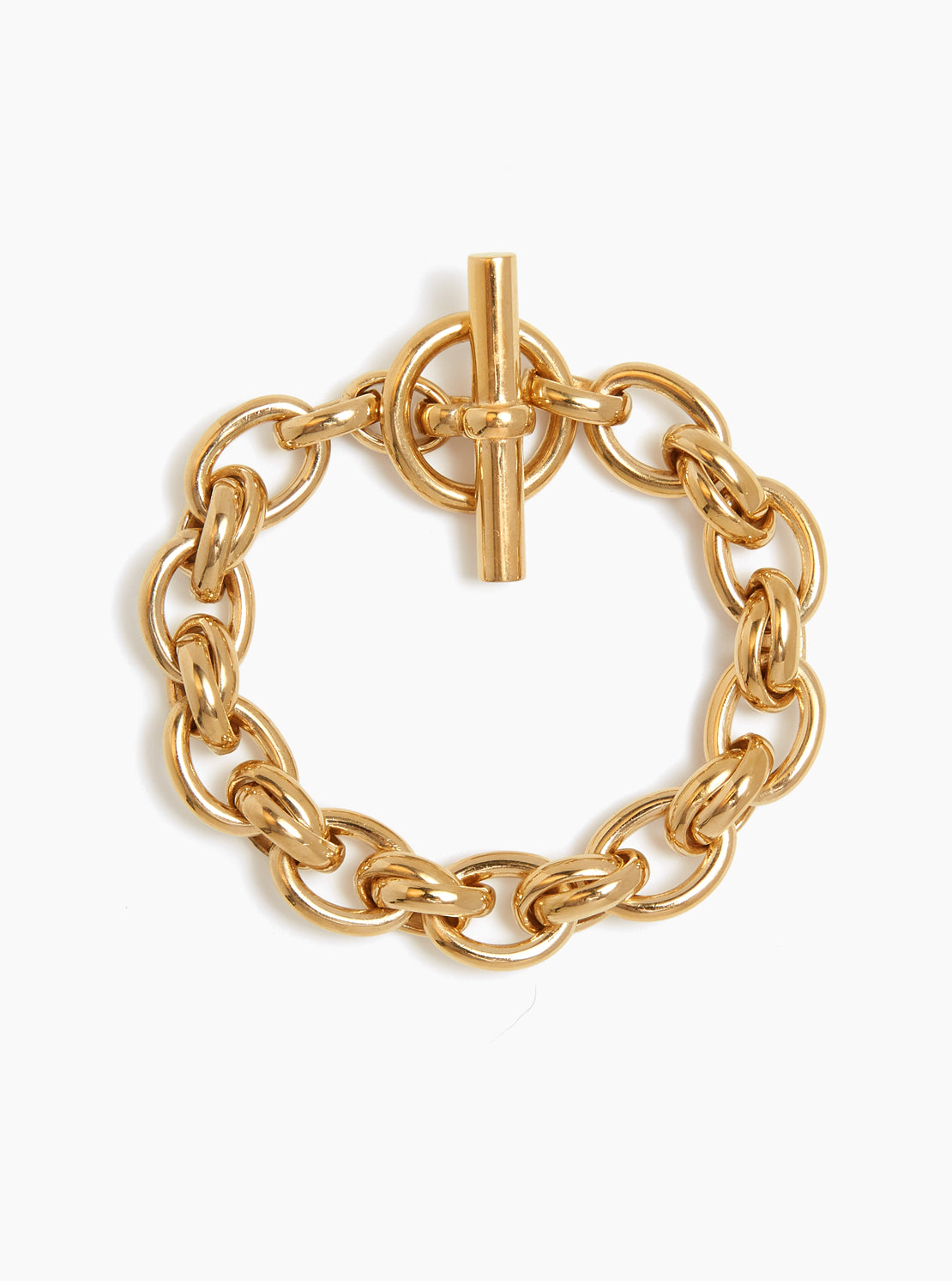 Large Gold Double Linked Bracelet