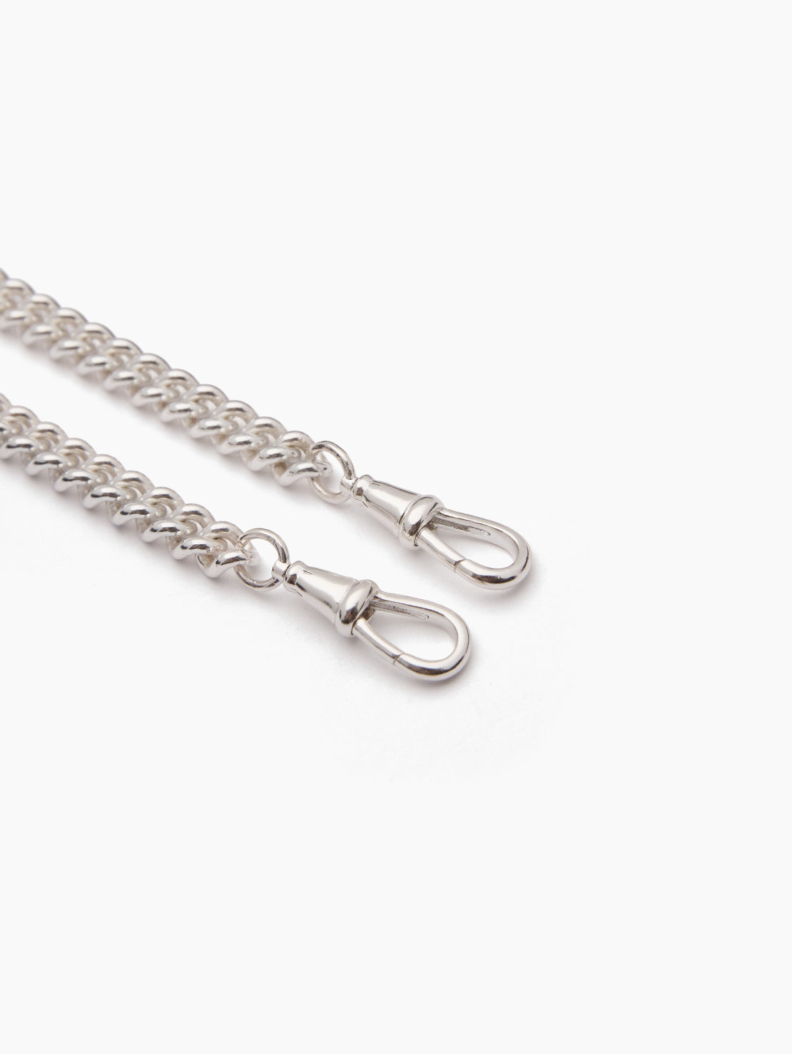 Medium Silver Curb Clipt Necklace