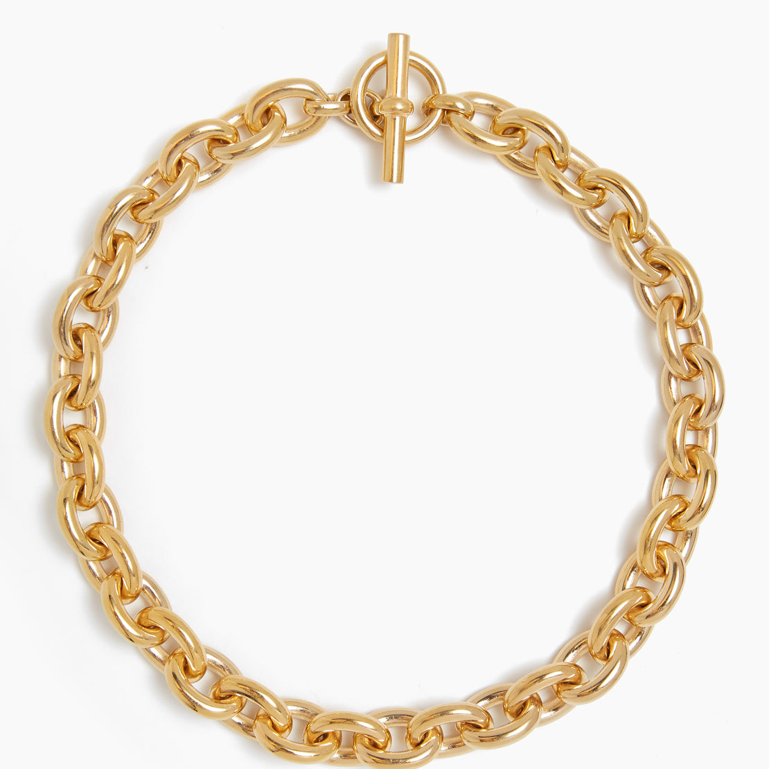 Large Gold Round Chain Necklace