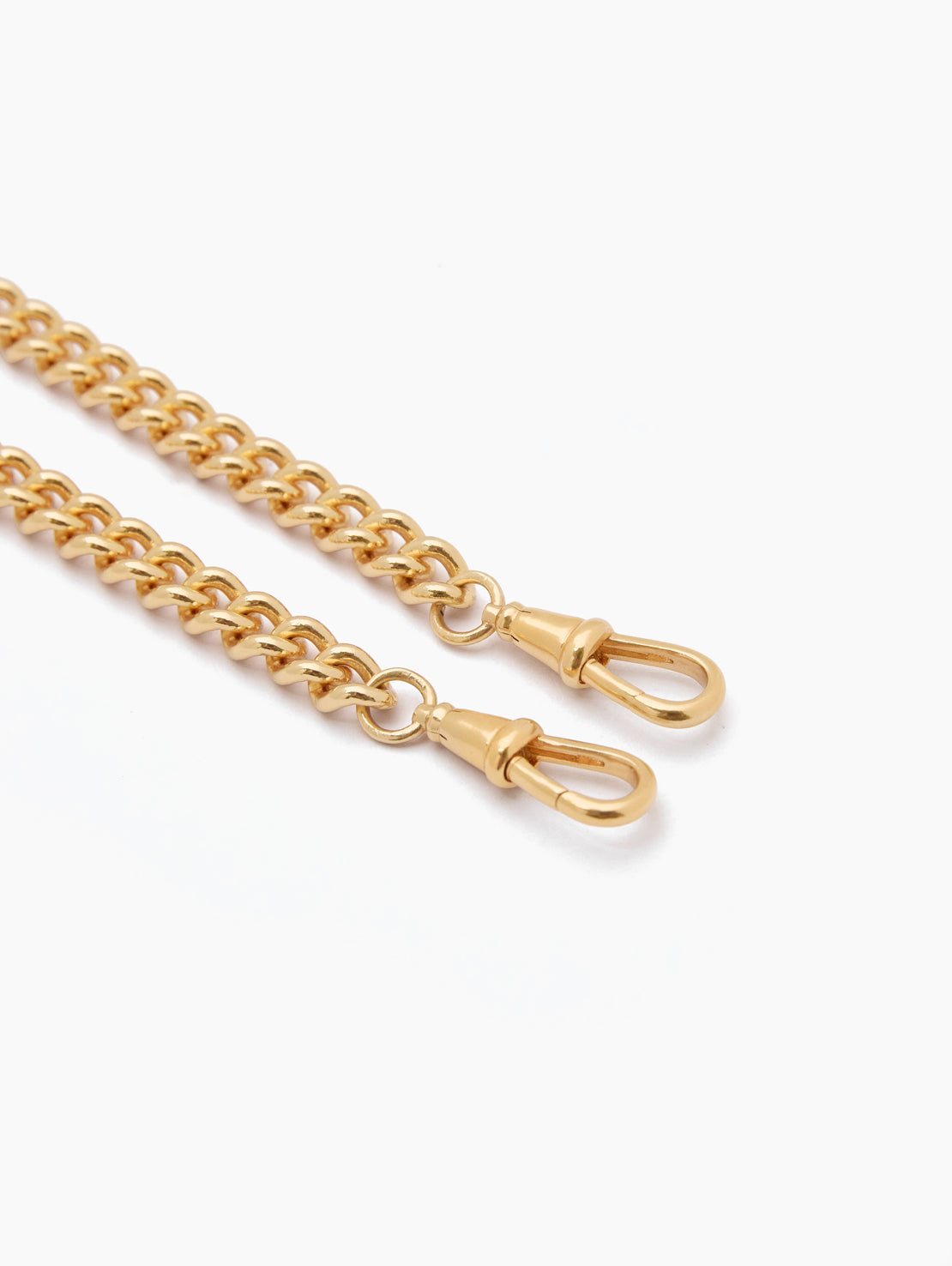 Medium Gold T-bar on Medium Curb Clipt Necklace