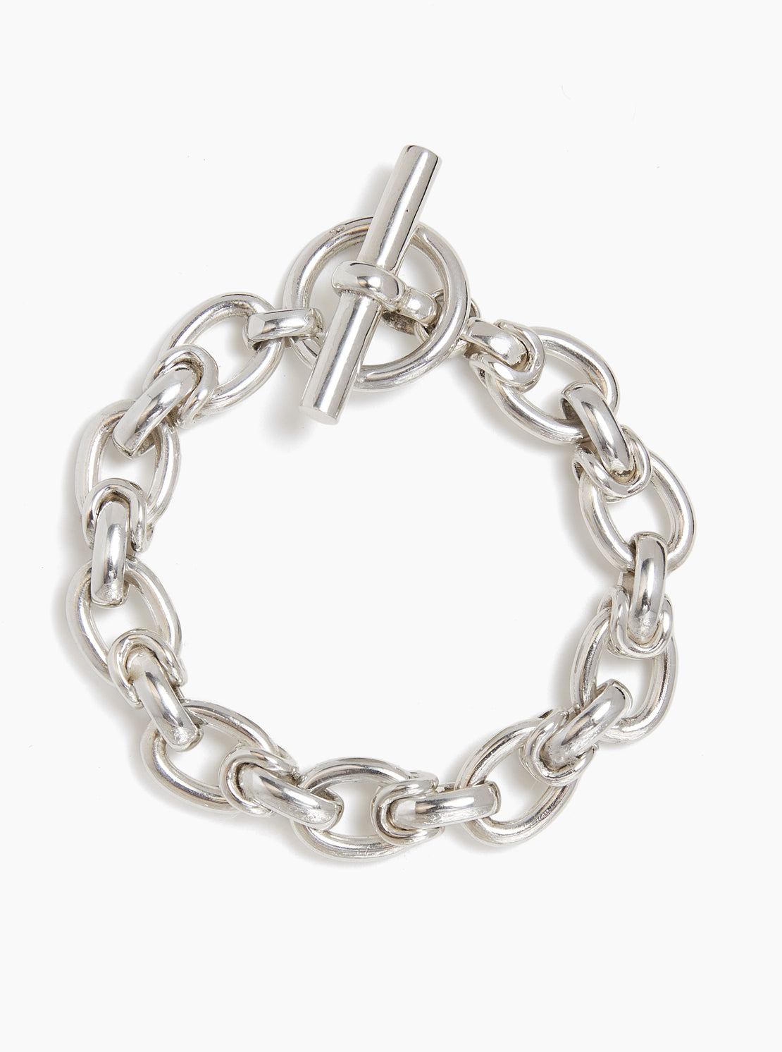 Medium Silver Interlock Bracelet – Tilly Sveaas