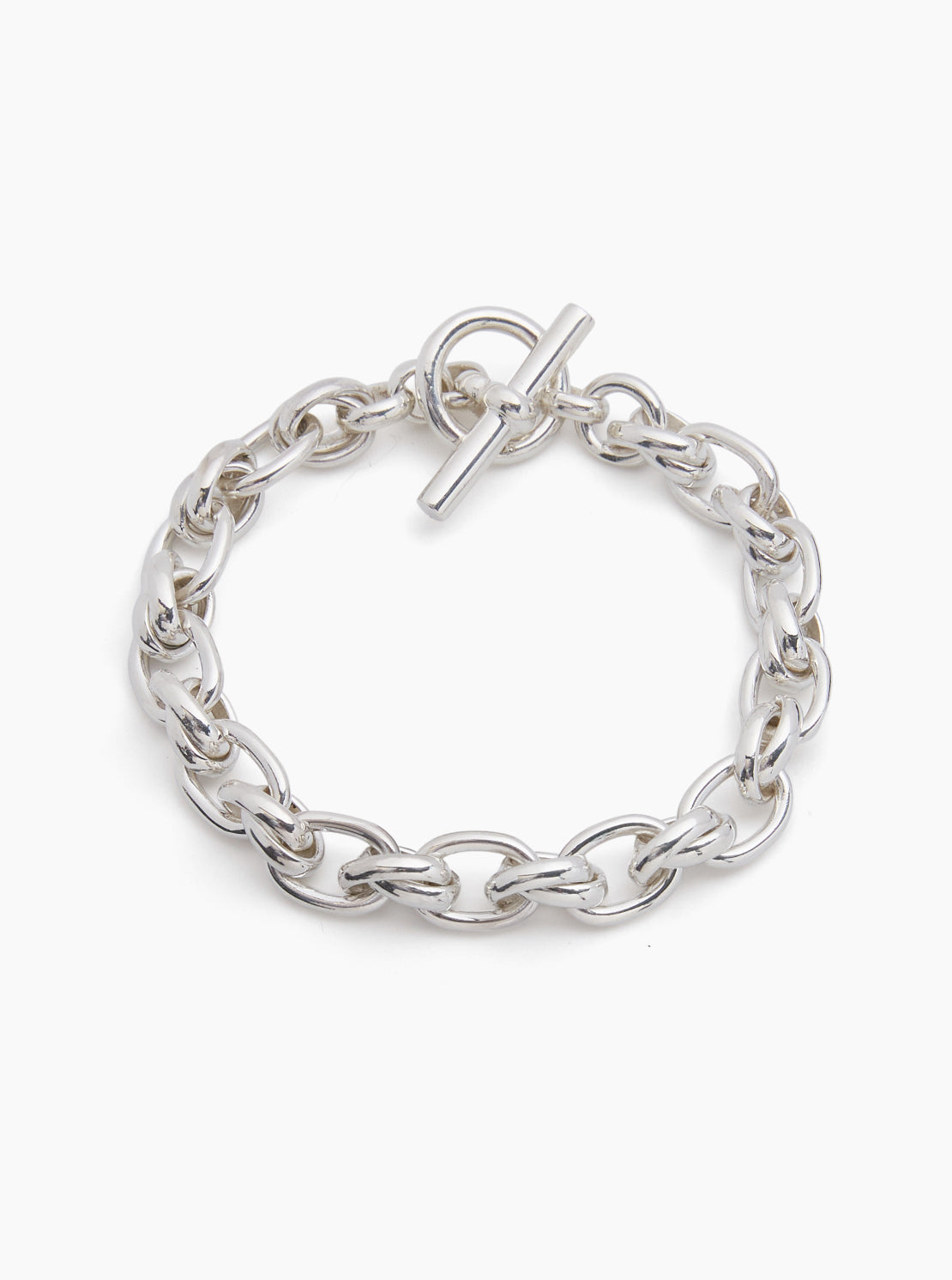 Small Silver Double Link Bracelet – Tilly Sveaas