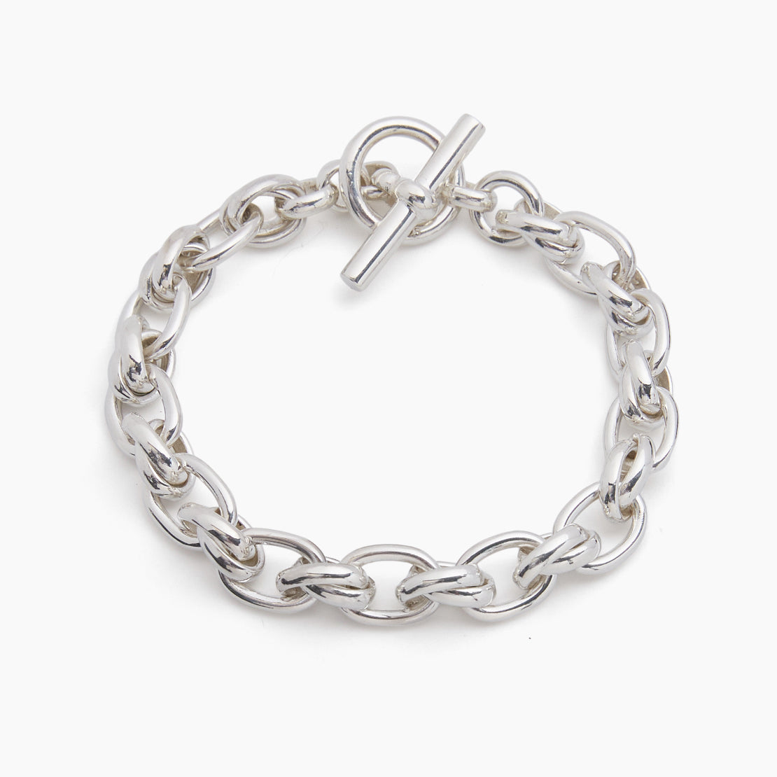 Small Silver Double Link Bracelet