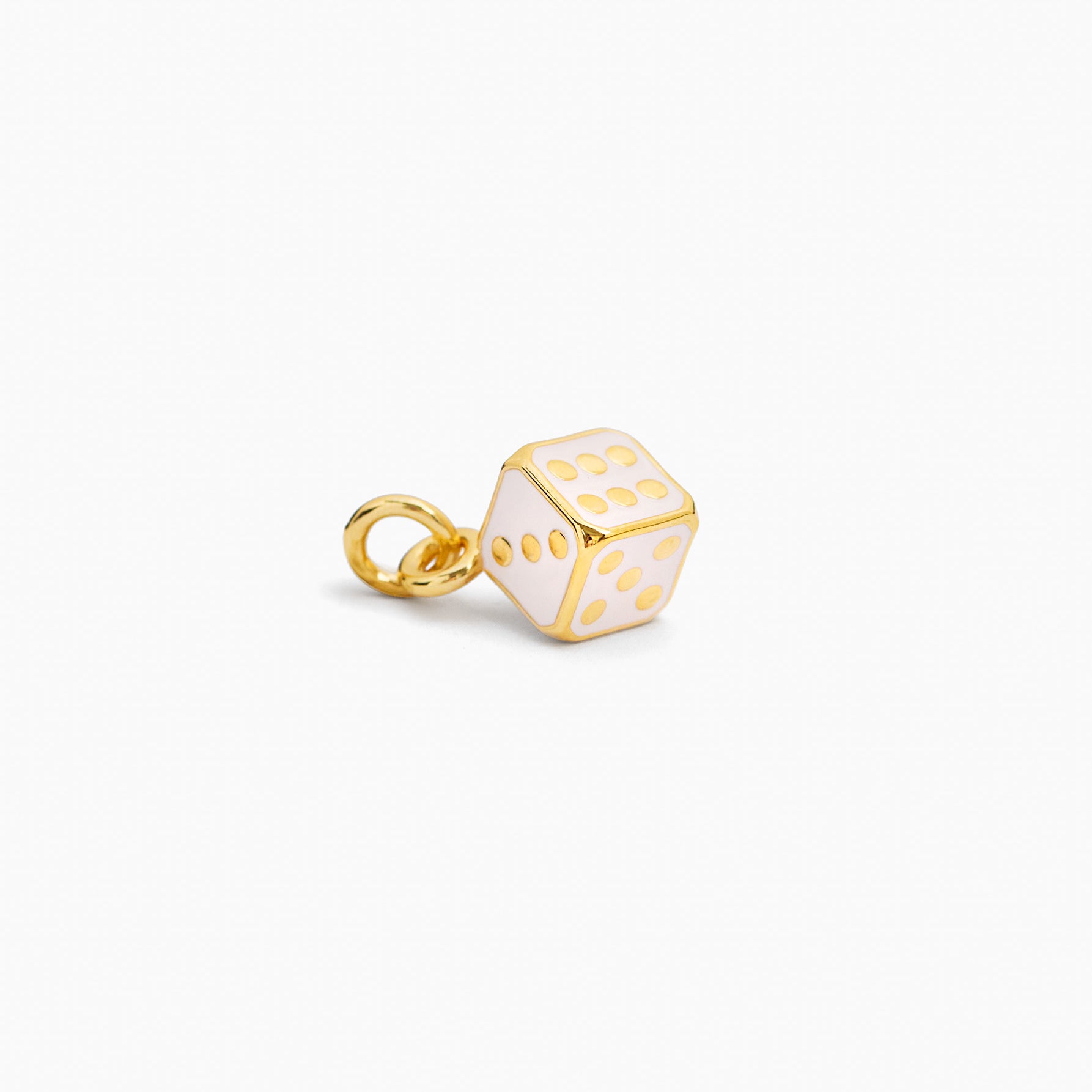 Cream Dice Charm