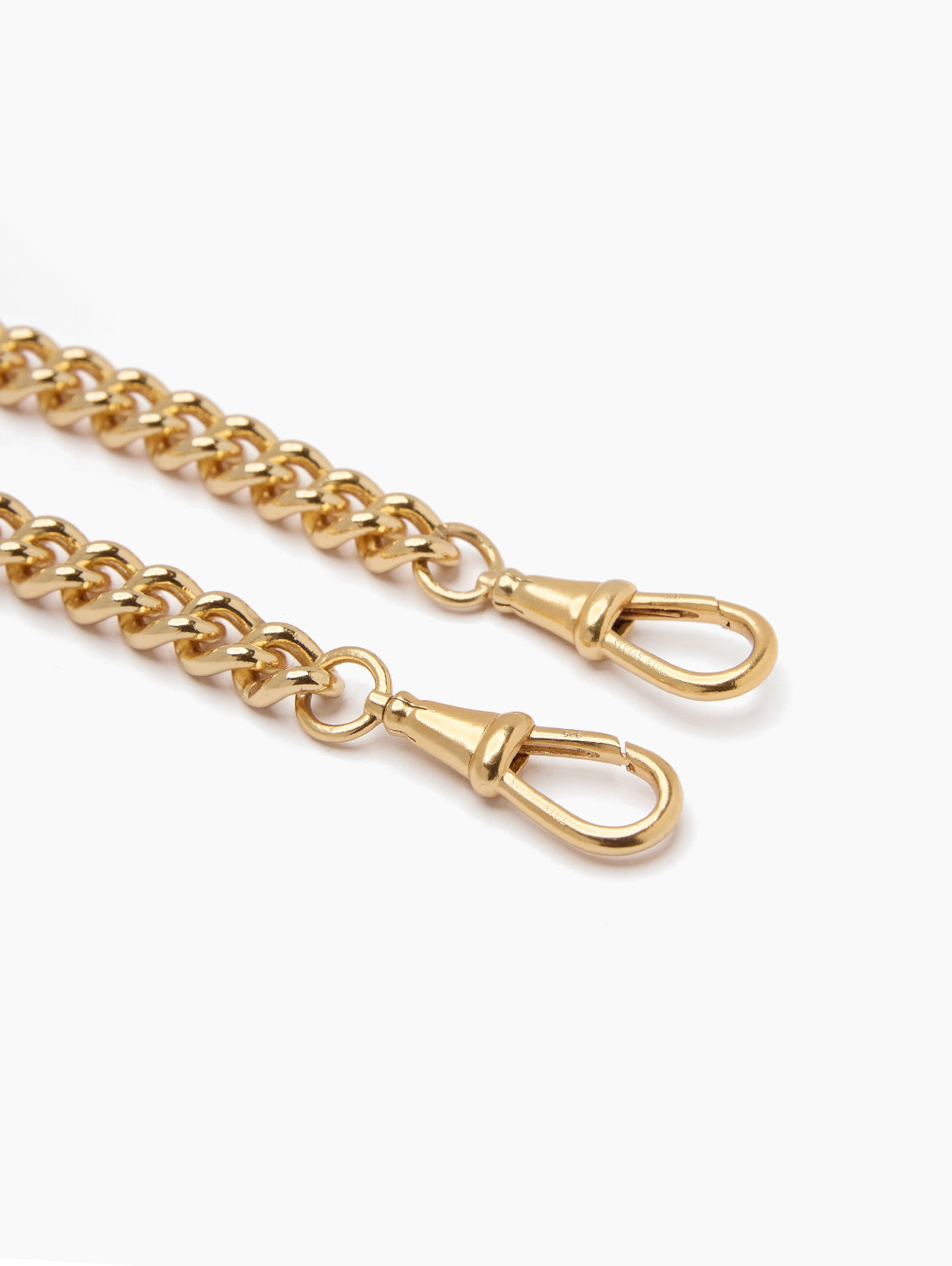 Large Gold Curb Clipt Necklace