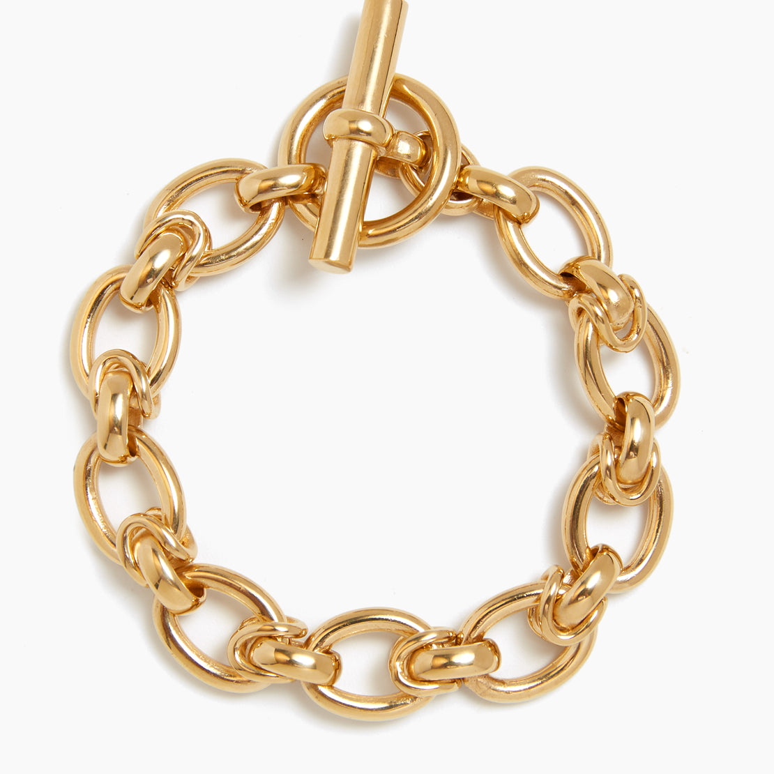Large Gold Interlock Bracelet