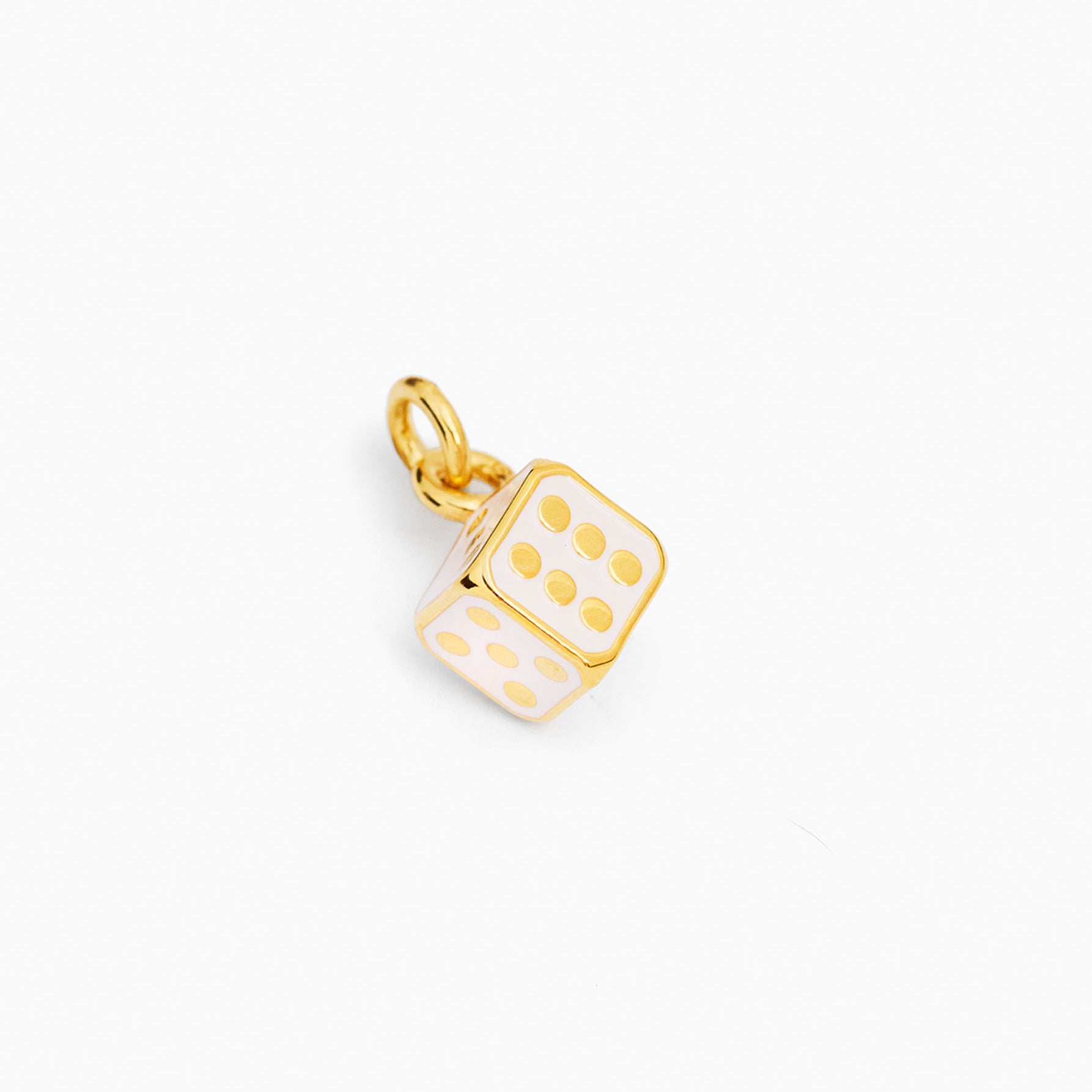 Cream Dice Charm