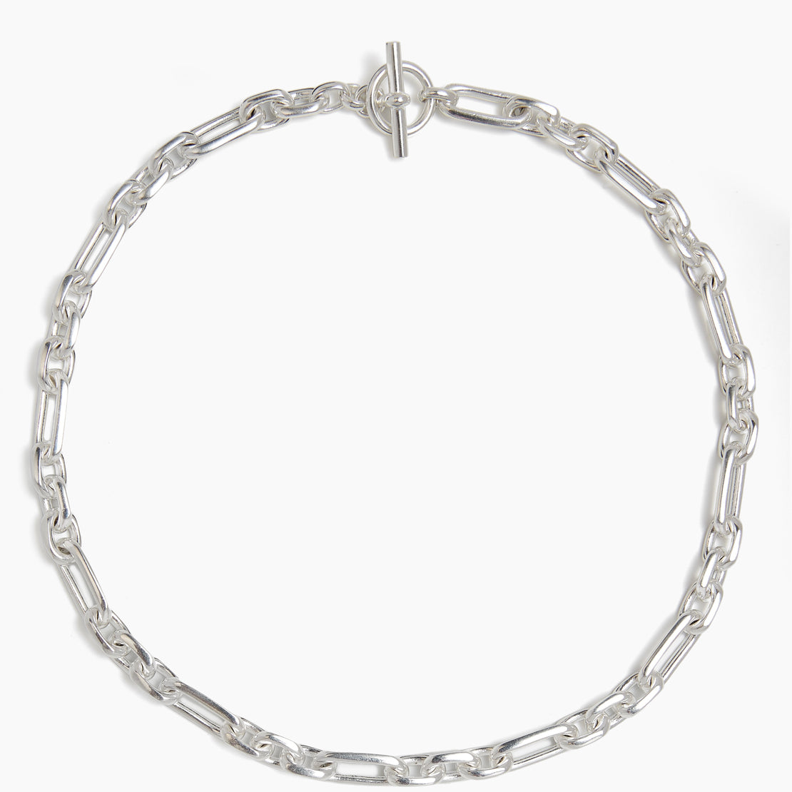 Small Silver Plated Watch Chain Necklace