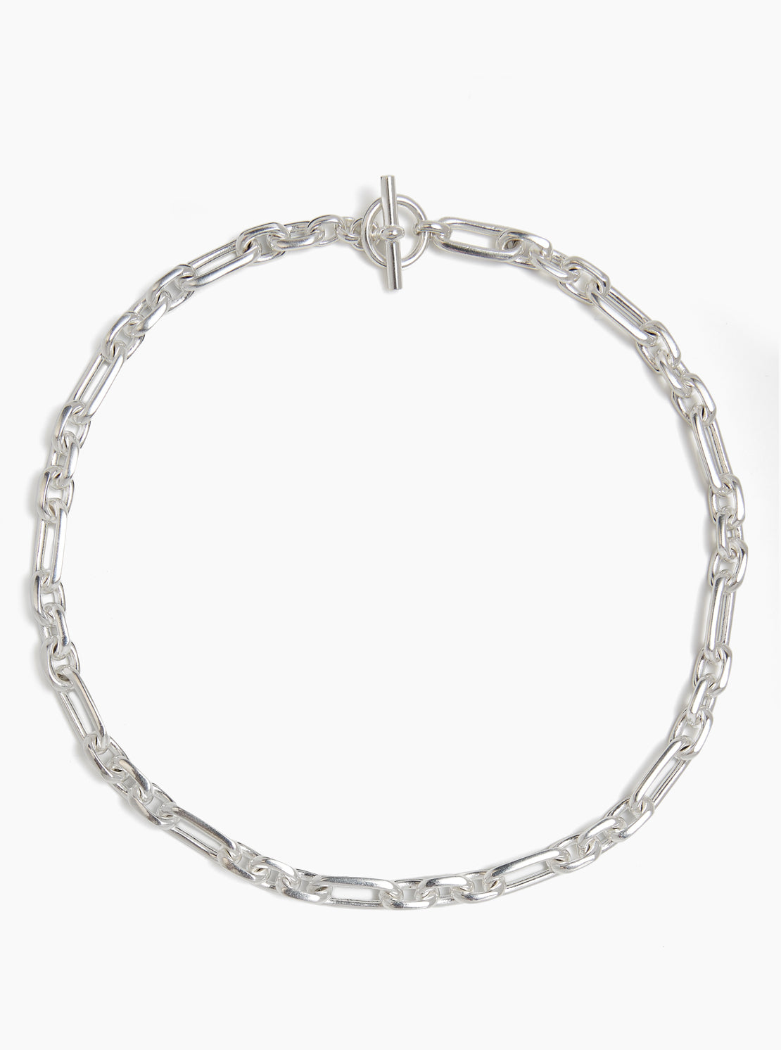 Small Silver Plated Watch Chain Necklace