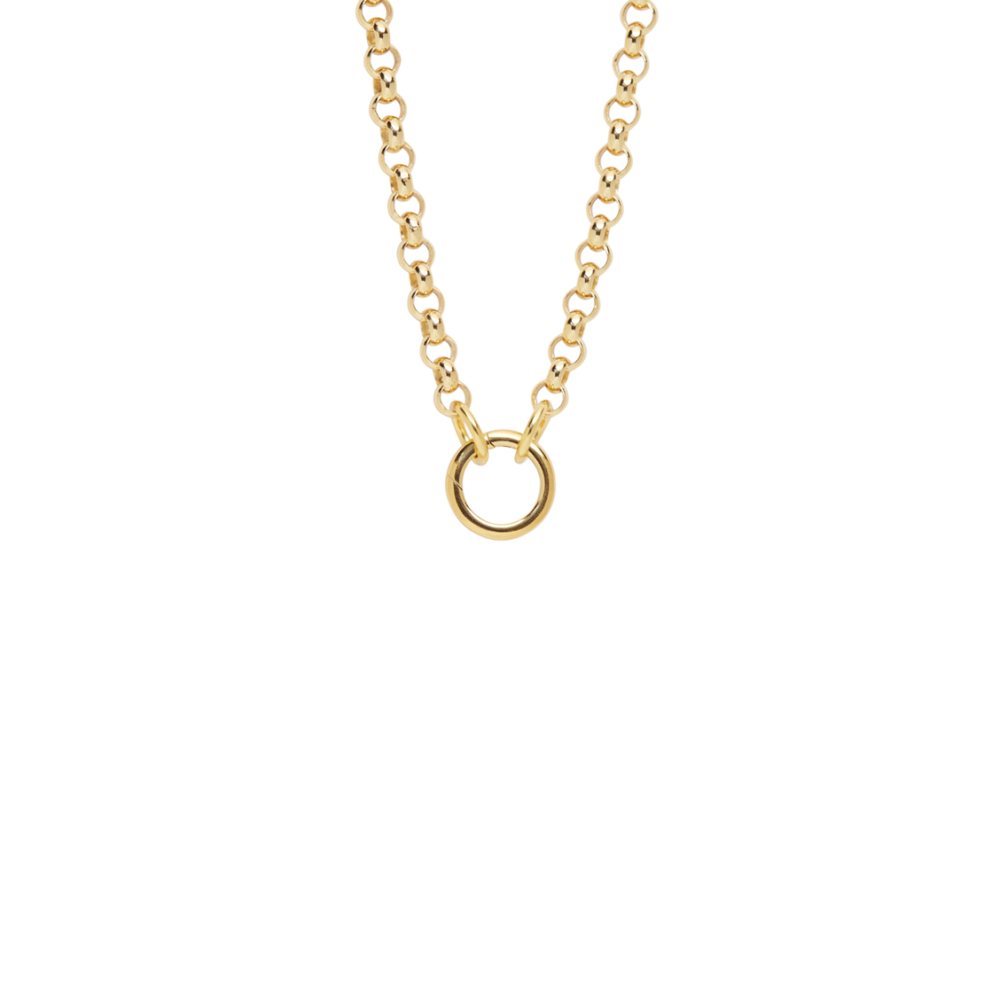 Chunky Gold Belcher Gate Clip Necklace