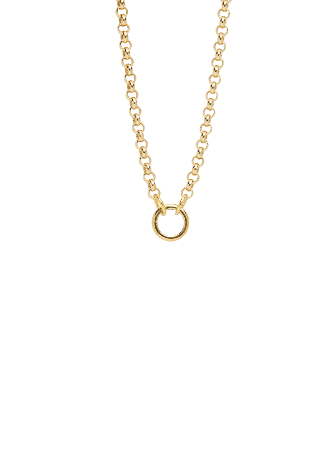 Chunky Gold Belcher Gate Clip Necklace