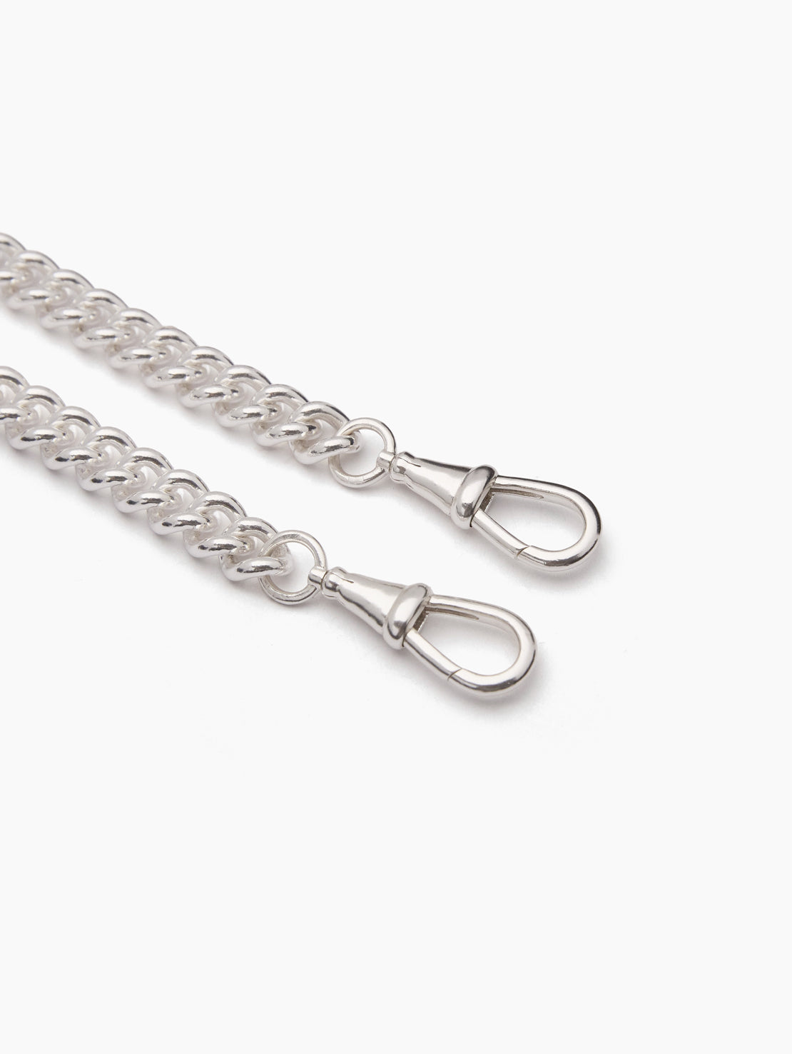 Large Silver Curb Clipt Necklace