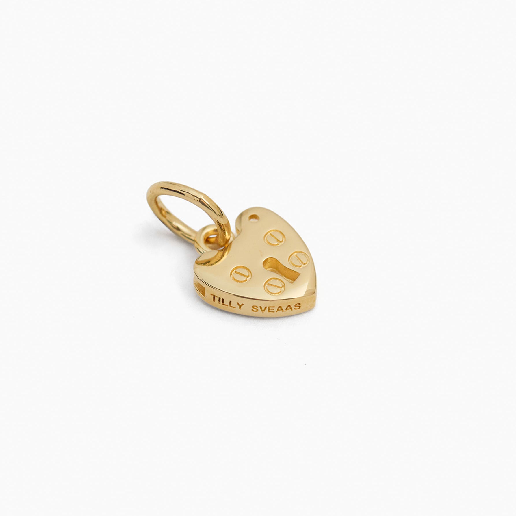Small Gold Padlock Charm
