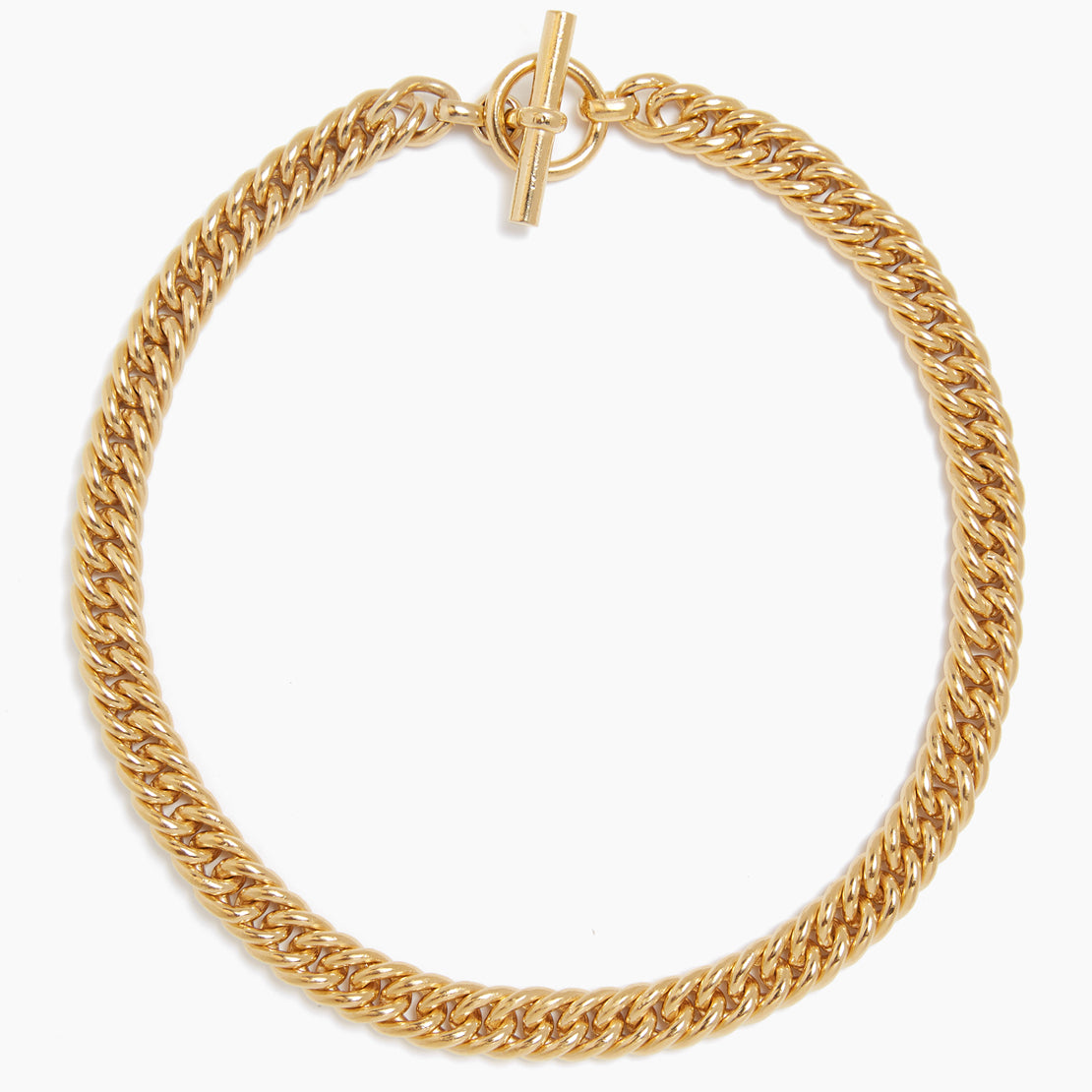 Small Gold Curb Chain Necklace
