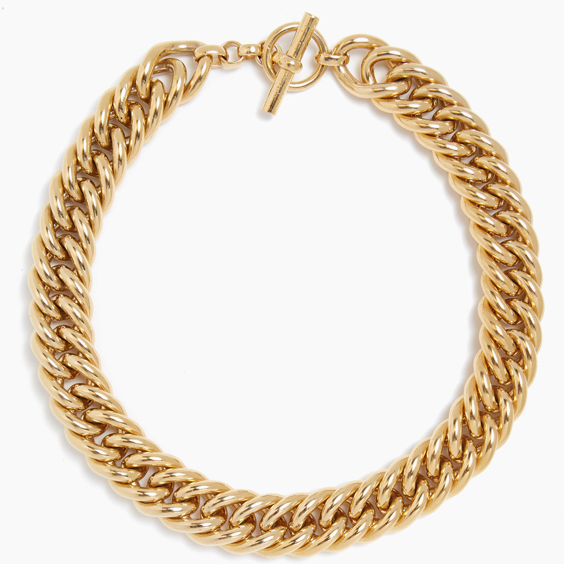 Giant Gold Curb Chain Necklace