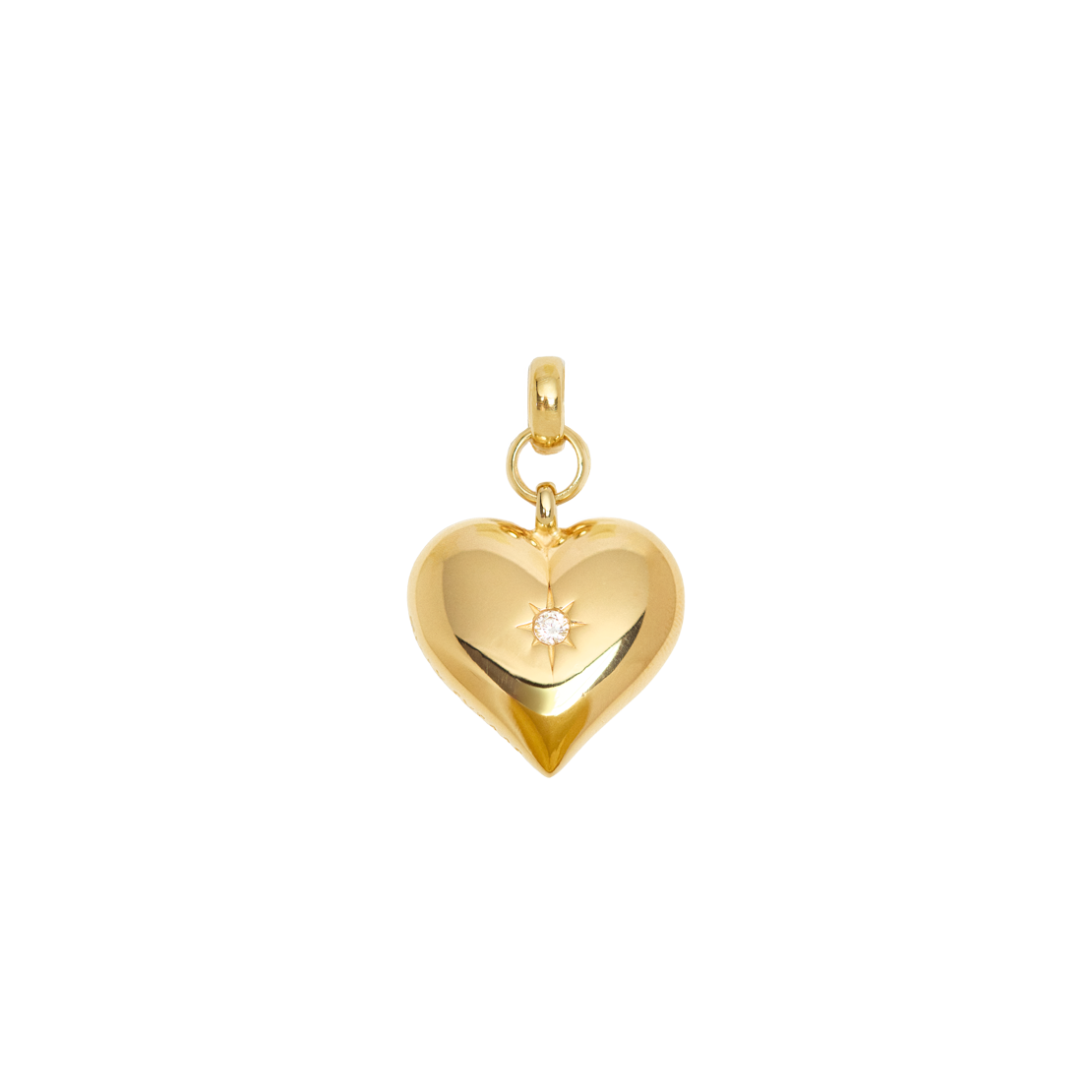 Large Gold Jewelled Heart Charm