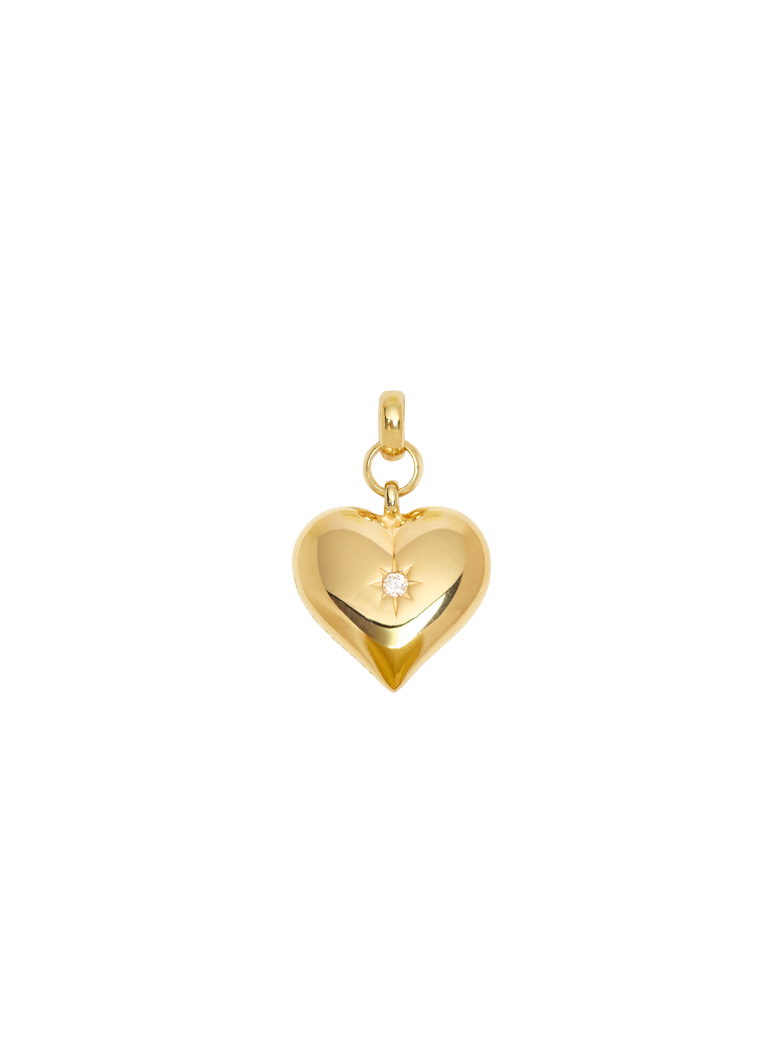 Large Gold Jewelled Heart Charm