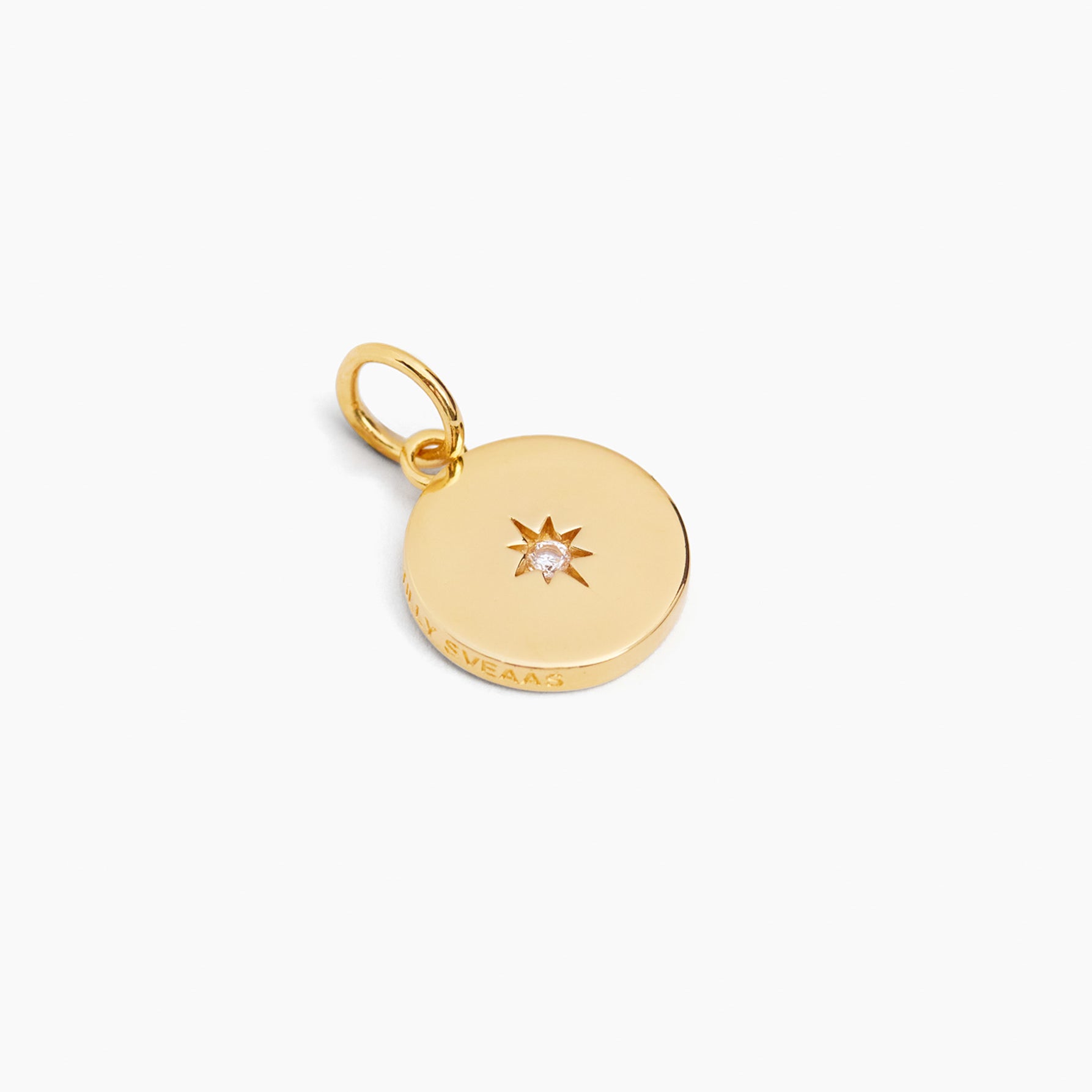 Gold Jewelled Disc Charm