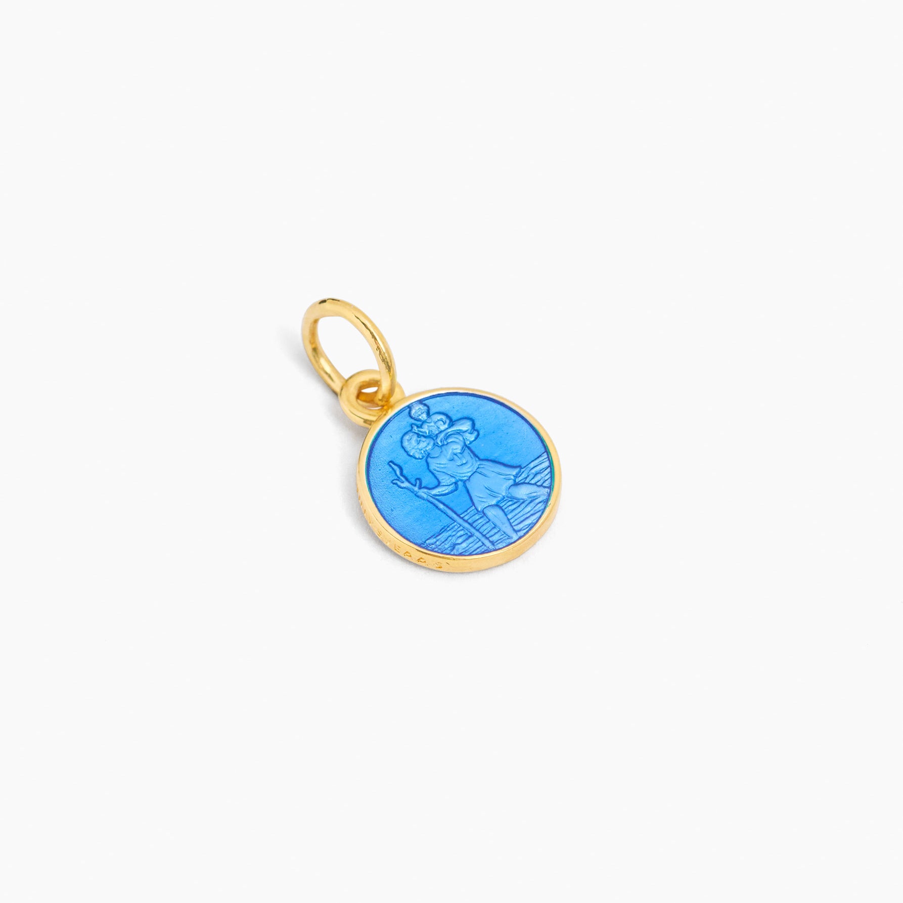Blue St Christopher Charm