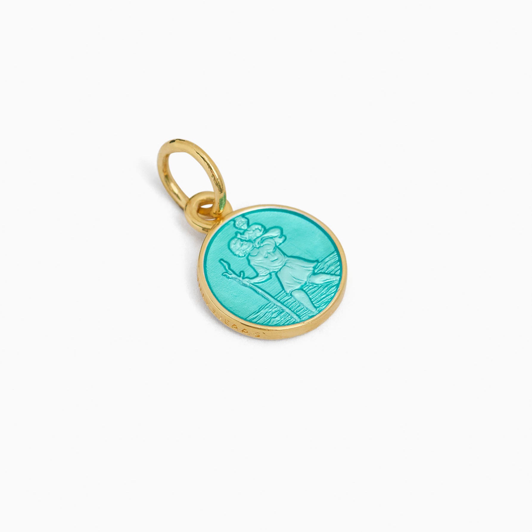 Turquoise St Christopher Charm