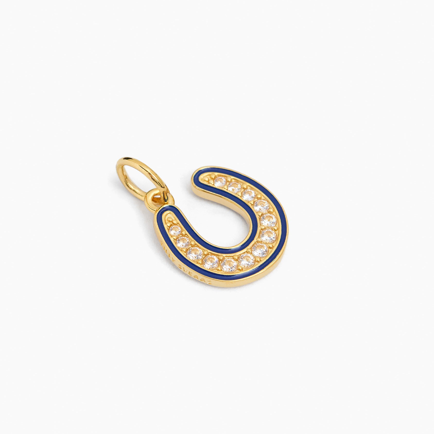 Gold Jewelled Horseshoe Charm