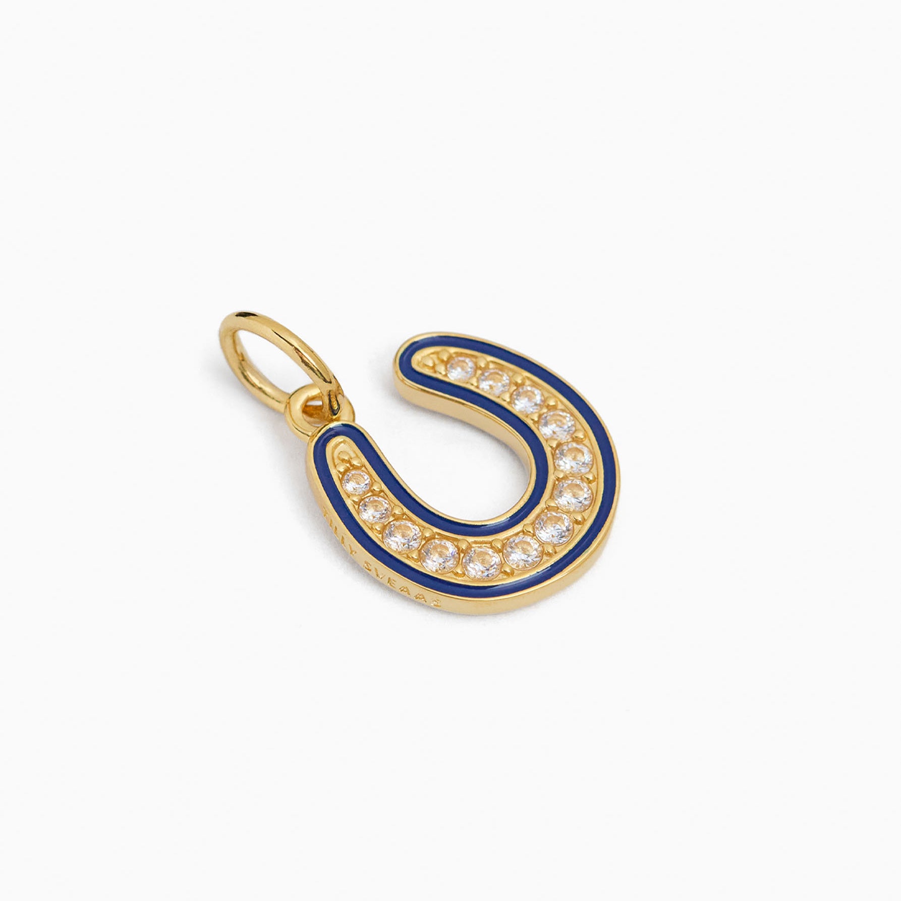 Gold Jewelled Horseshoe Charm