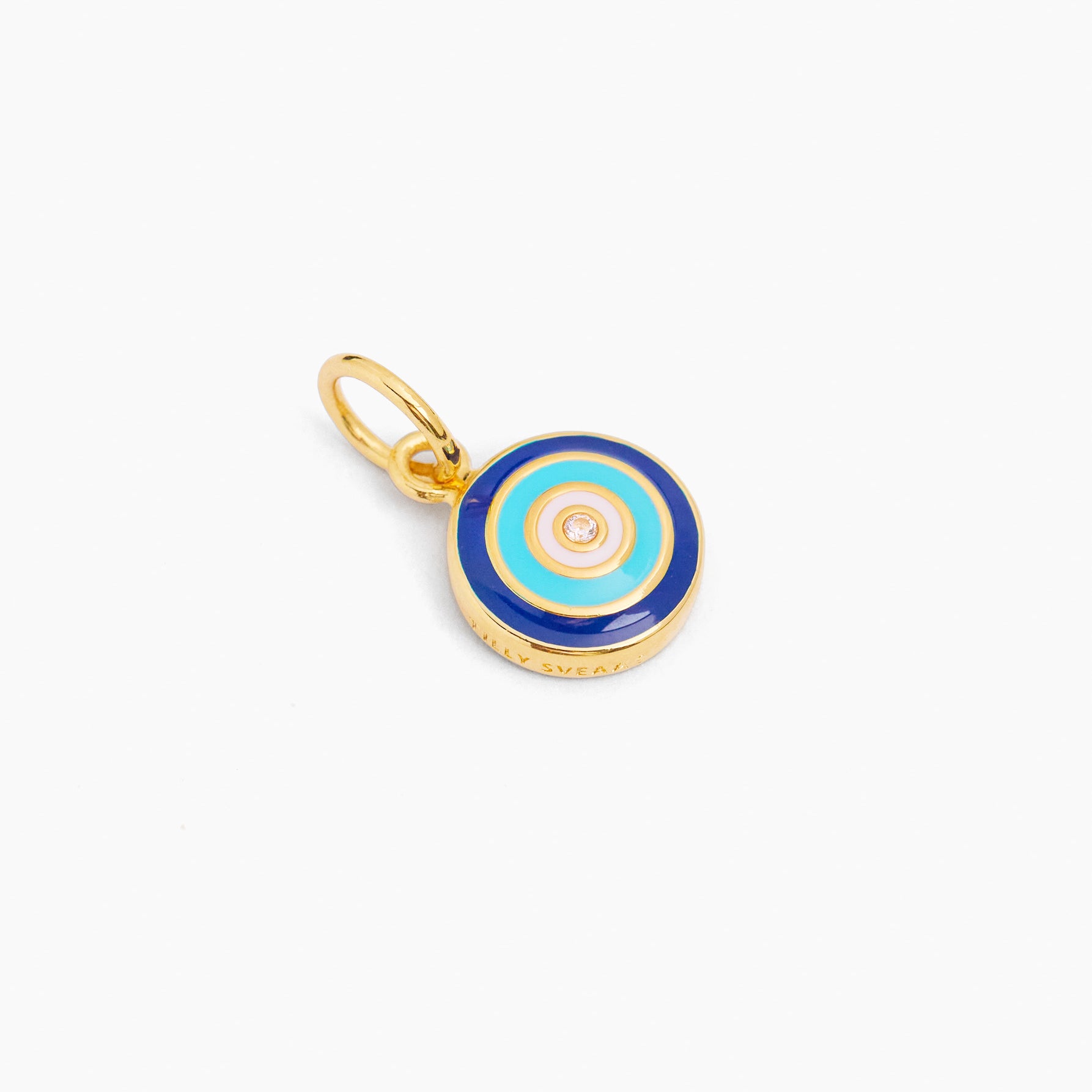 Navy Evil Eye Disc Charm