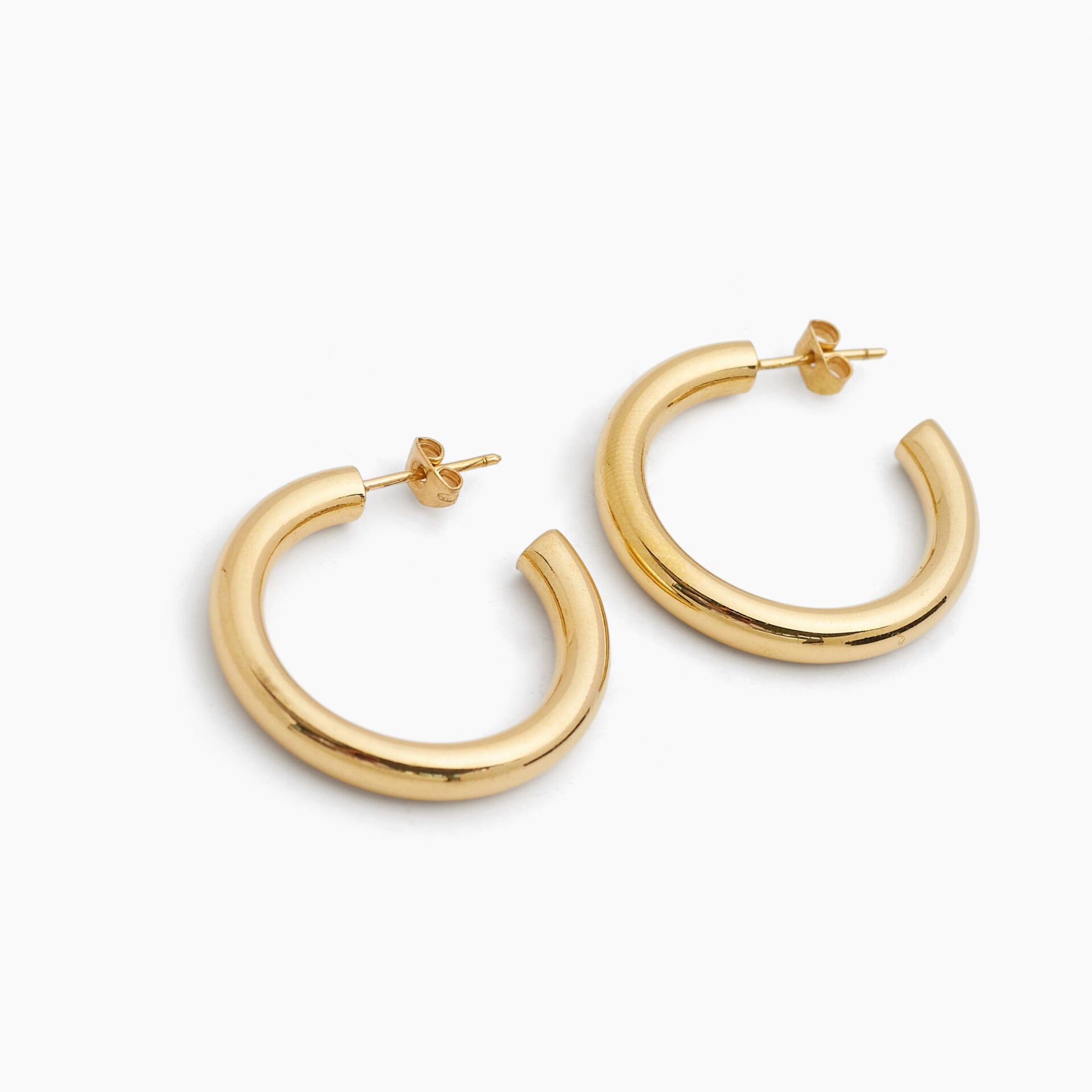 Classic 3cm Gold Hoop Earrings