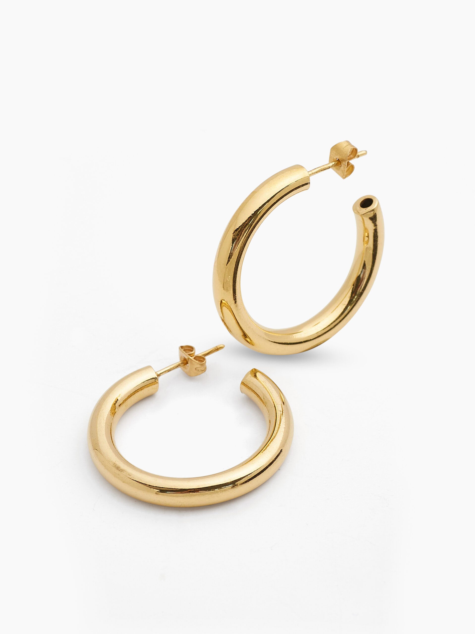Classic 3cm Gold Hoop Earrings