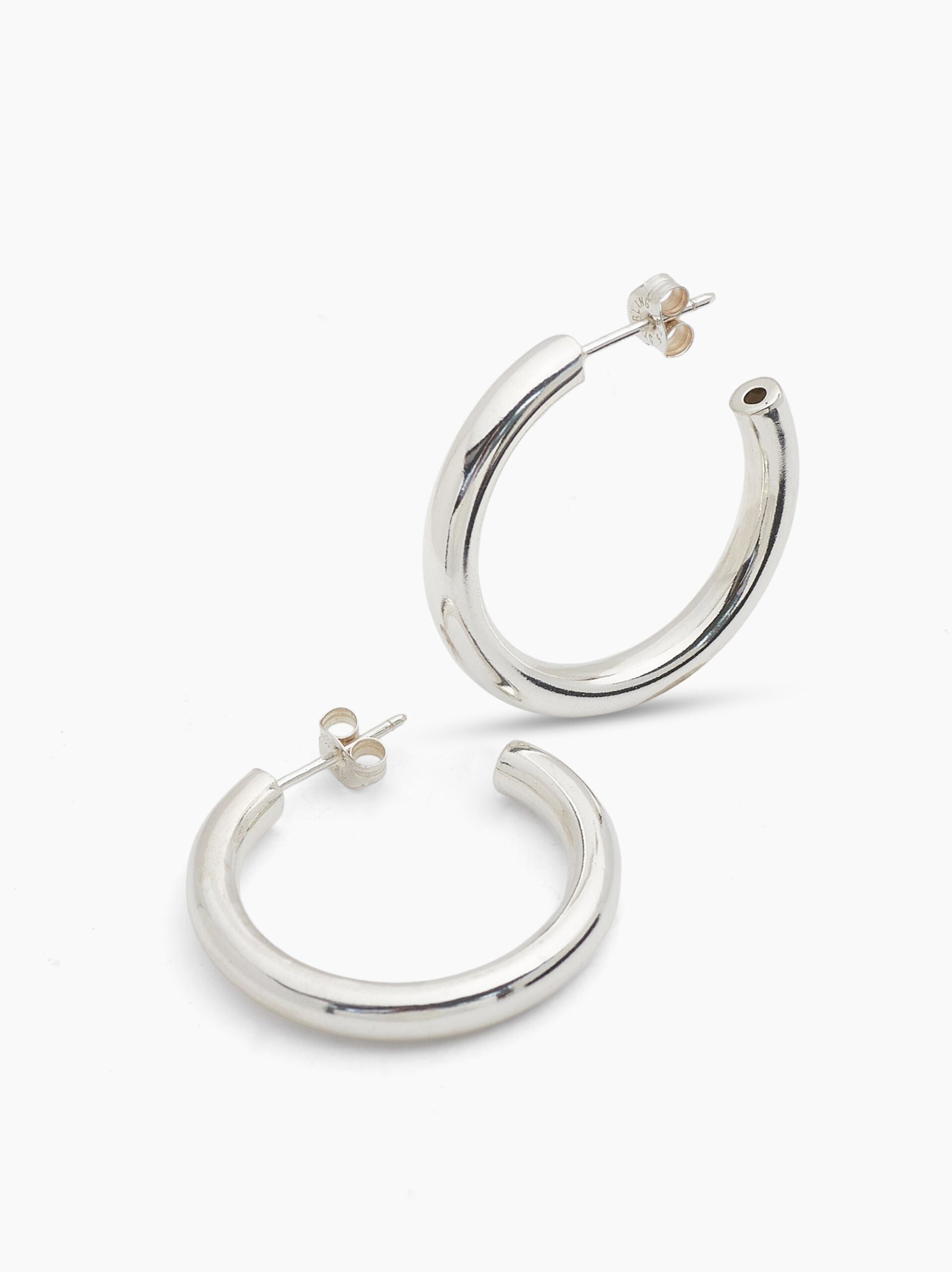 Classic 3cm Silver Hoop Earrings
