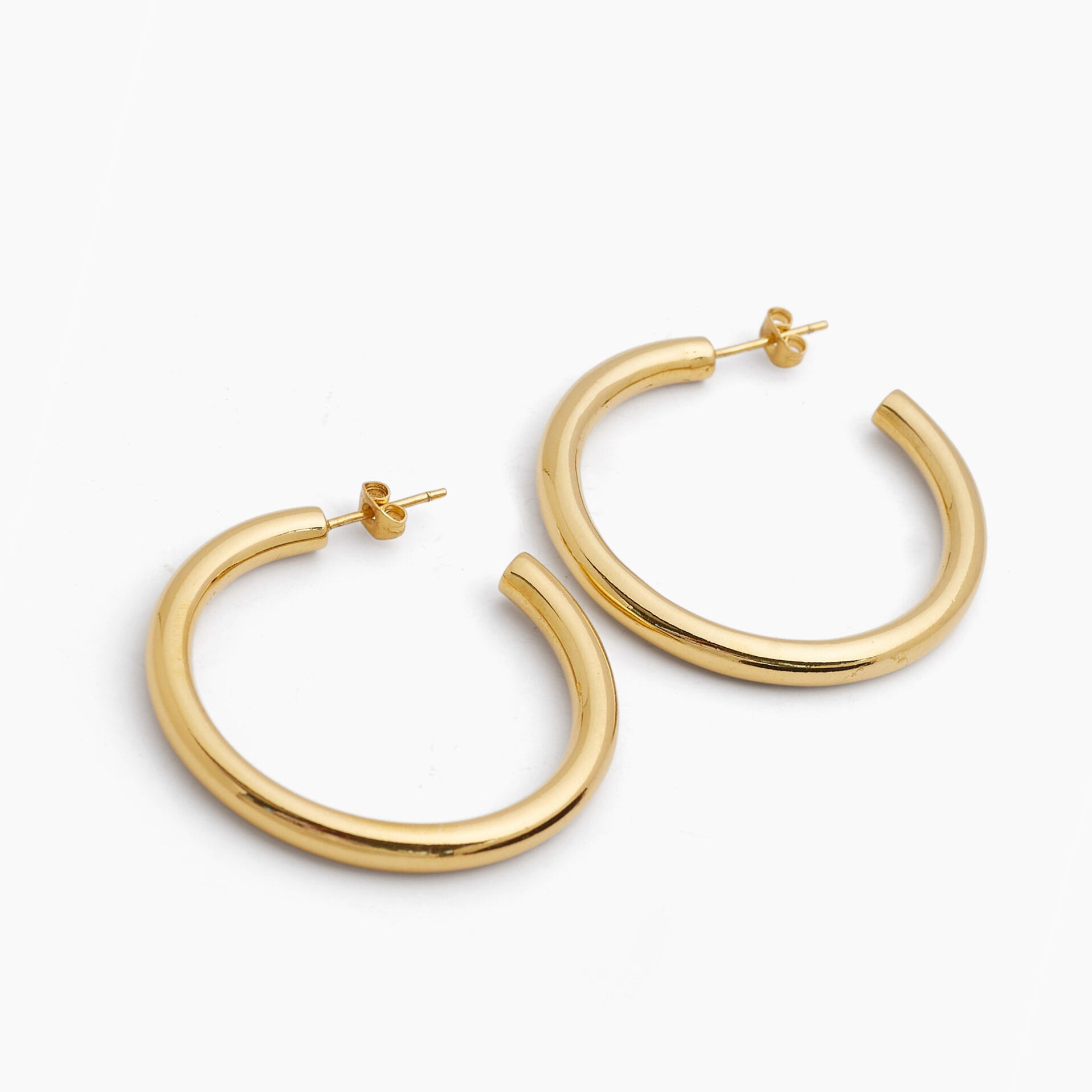 Classic 4cm Gold Hoop Earrings
