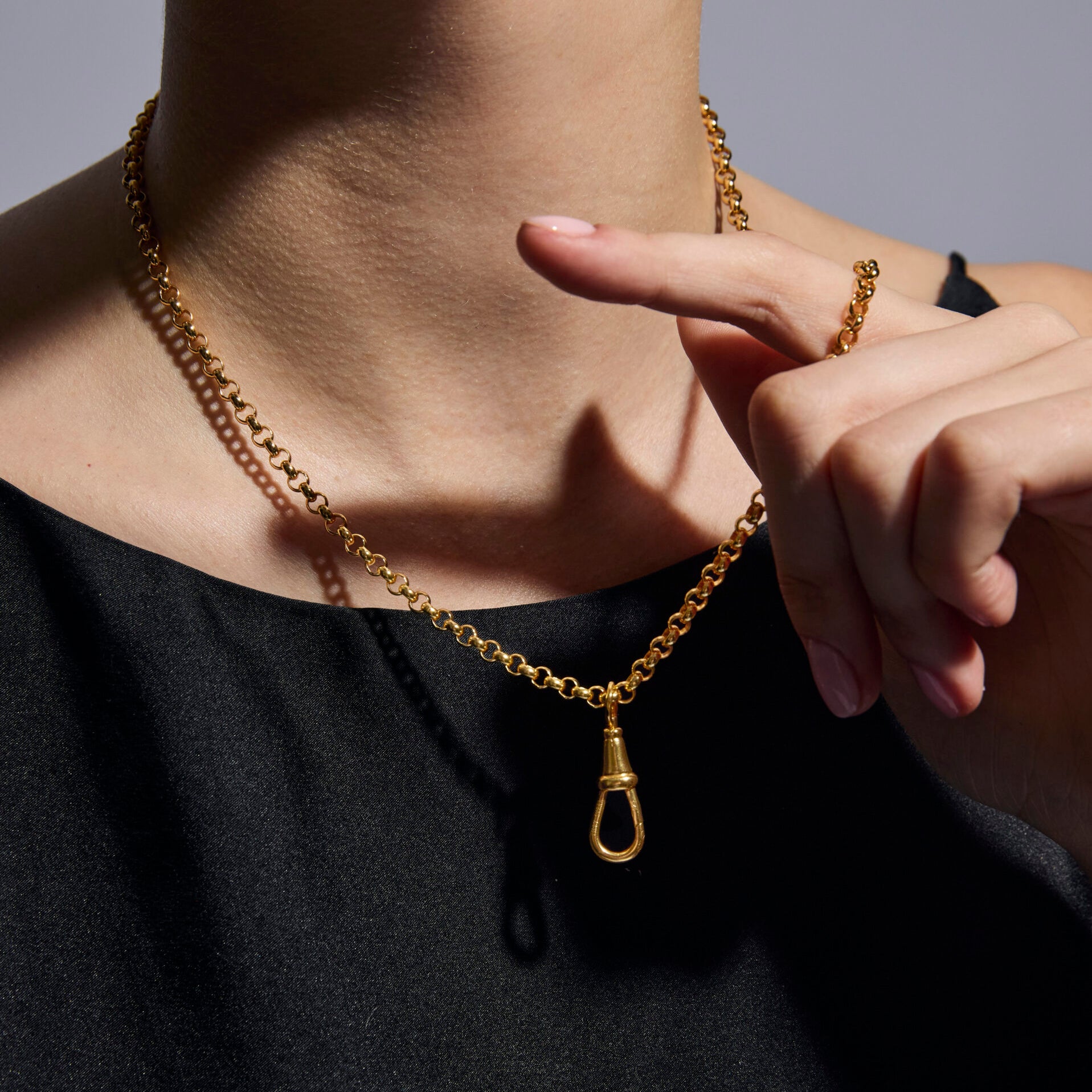 Gold Chunky Belcher Clipt Necklace