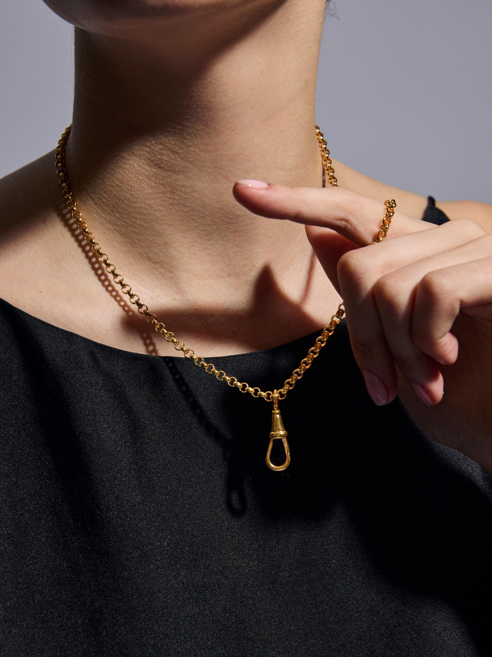 Gold Chunky Belcher Clipt Necklace
