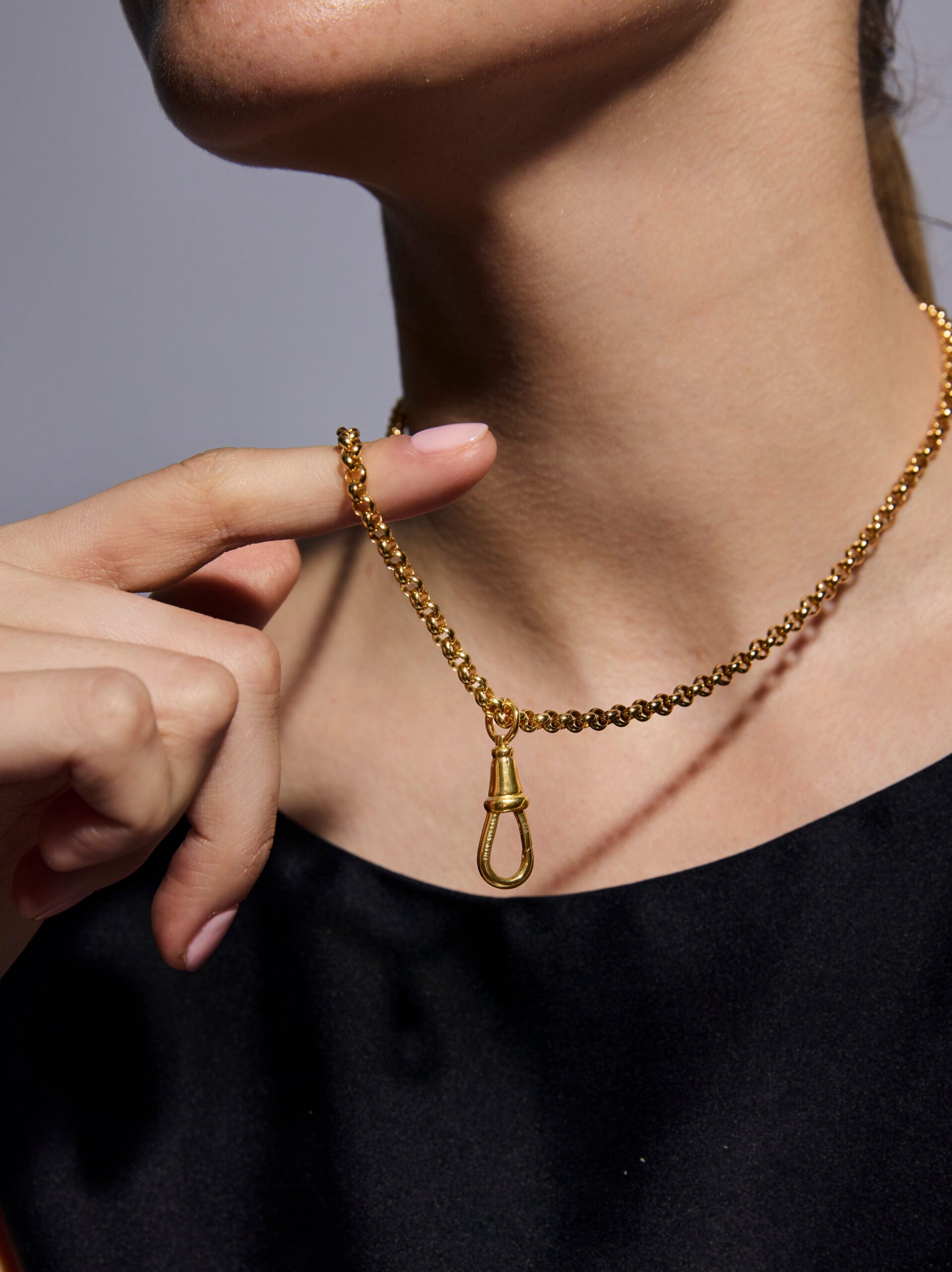 Gold Belcher Clipt Necklace