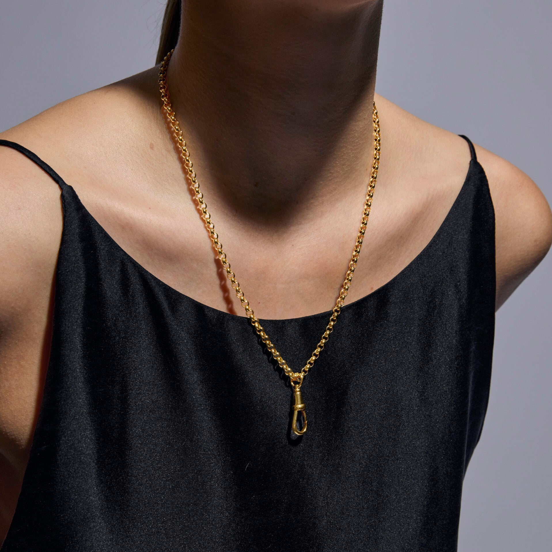 Gold Belcher Clipt Necklace