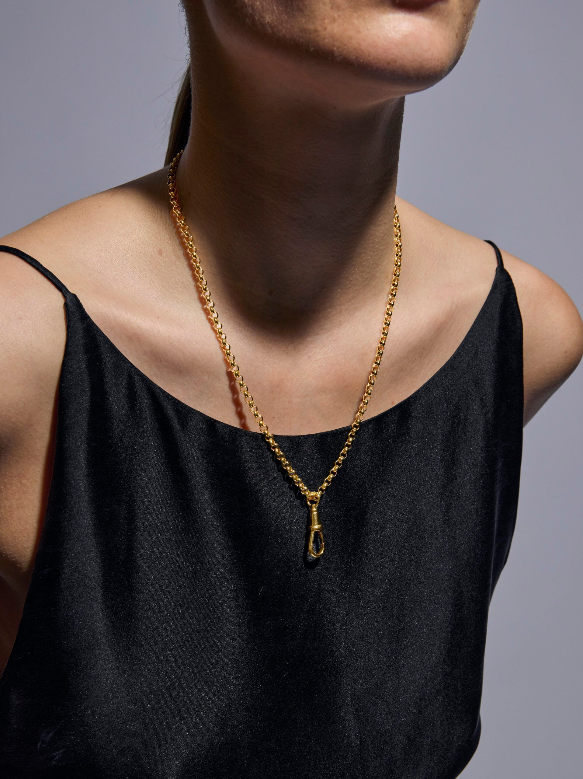 Gold Belcher Clipt Necklace