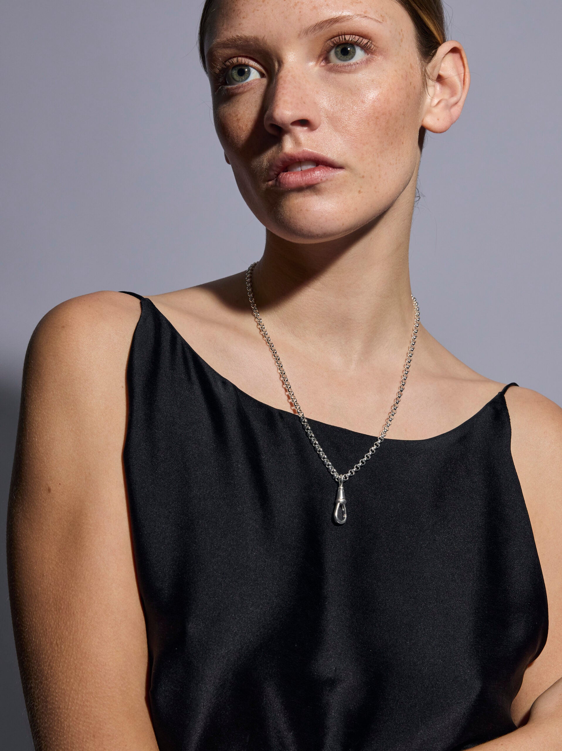 Silver Chunky Belcher Clipt Necklace