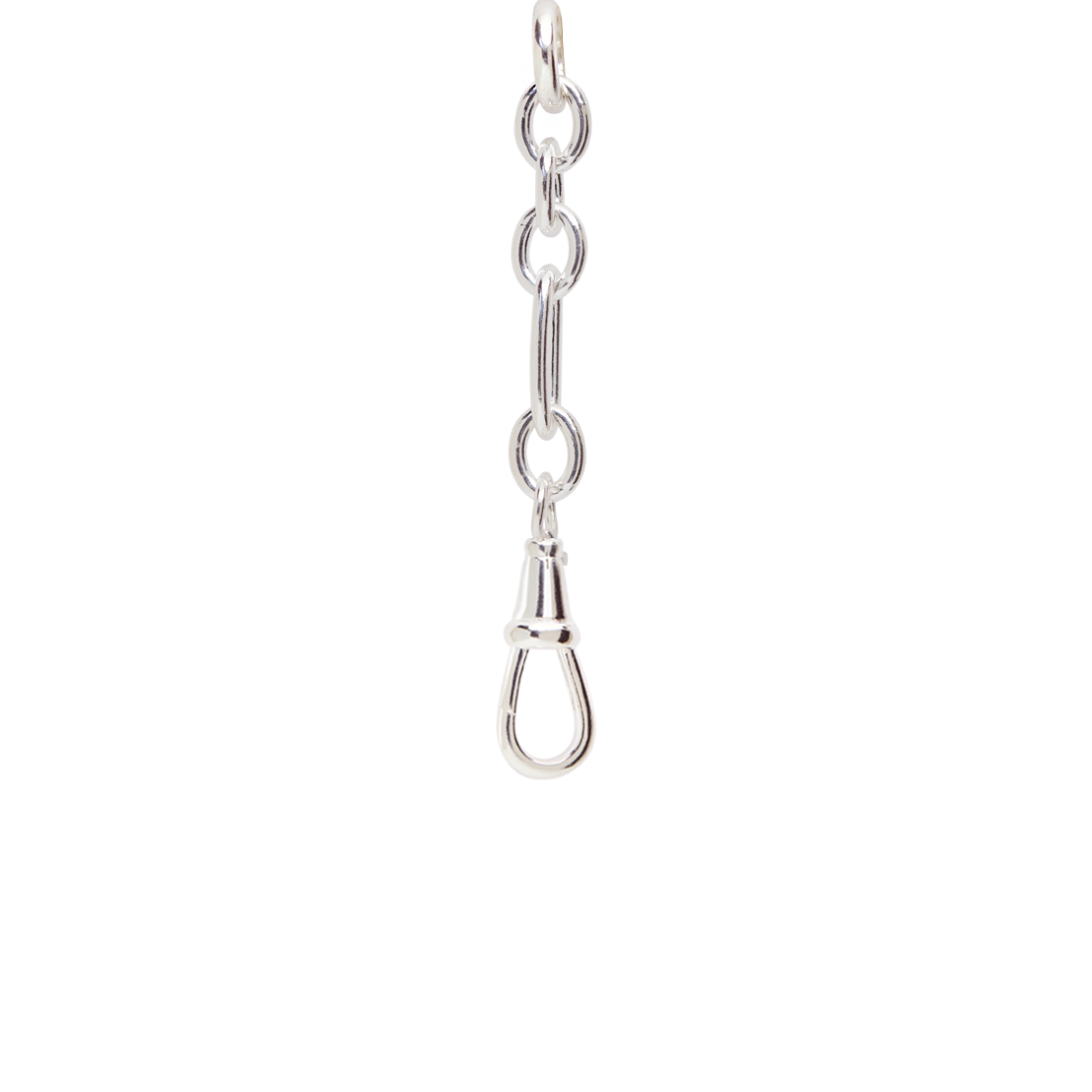 Silver Firenze Connector With Swivel Clip