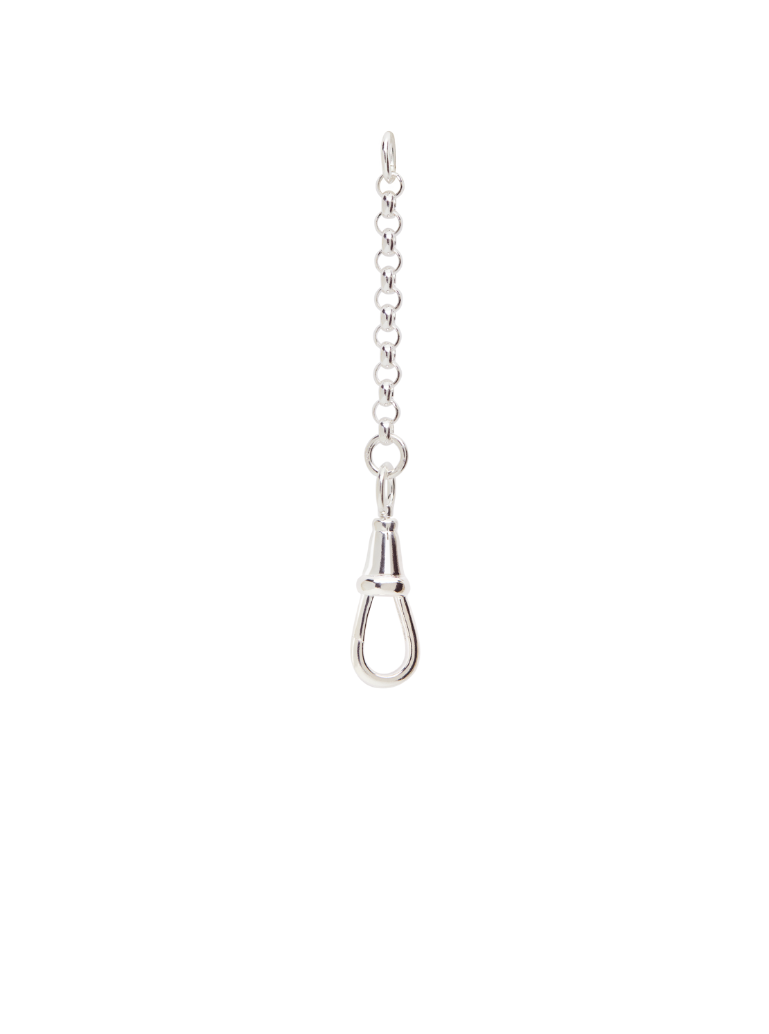 Silver Belcher Connector with Swivel Clip