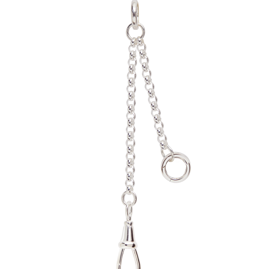 Chunky Silver Belcher Double Extender Gate Clasp