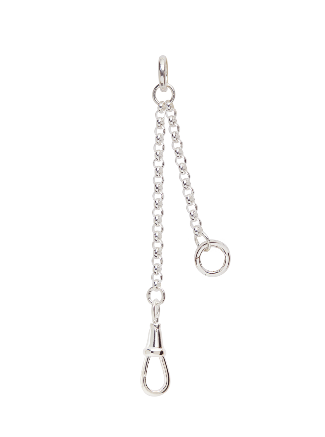Chunky Silver Belcher Double Extender Gate Clasp