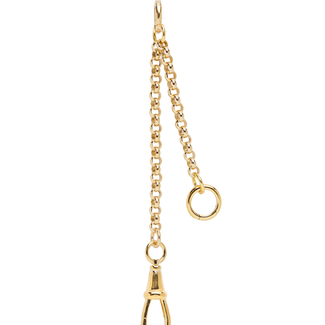 Chunky Gold Belcher Double Extender Gate Clasp